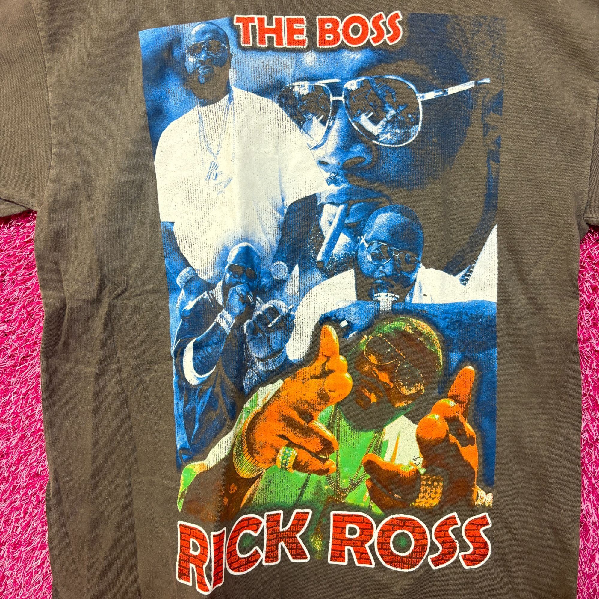 Rap Tees Rick Ross The Boss 90's style collage Rap Tshirt size large Size US L / EU 52-54 / 3 - 2 Thumbnail
