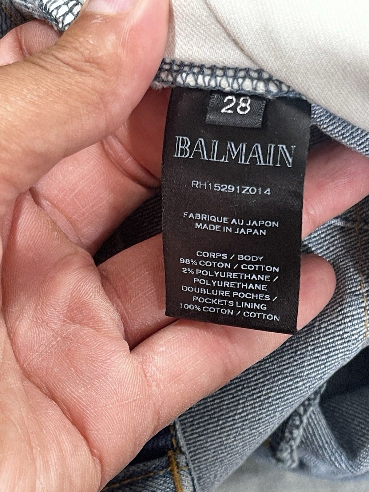 Balmain Balmain Tapered Faded Jeans Blue RH15291Z014 Men’s Size 28 Size US 28 / EU 44 - 6 Thumbnail