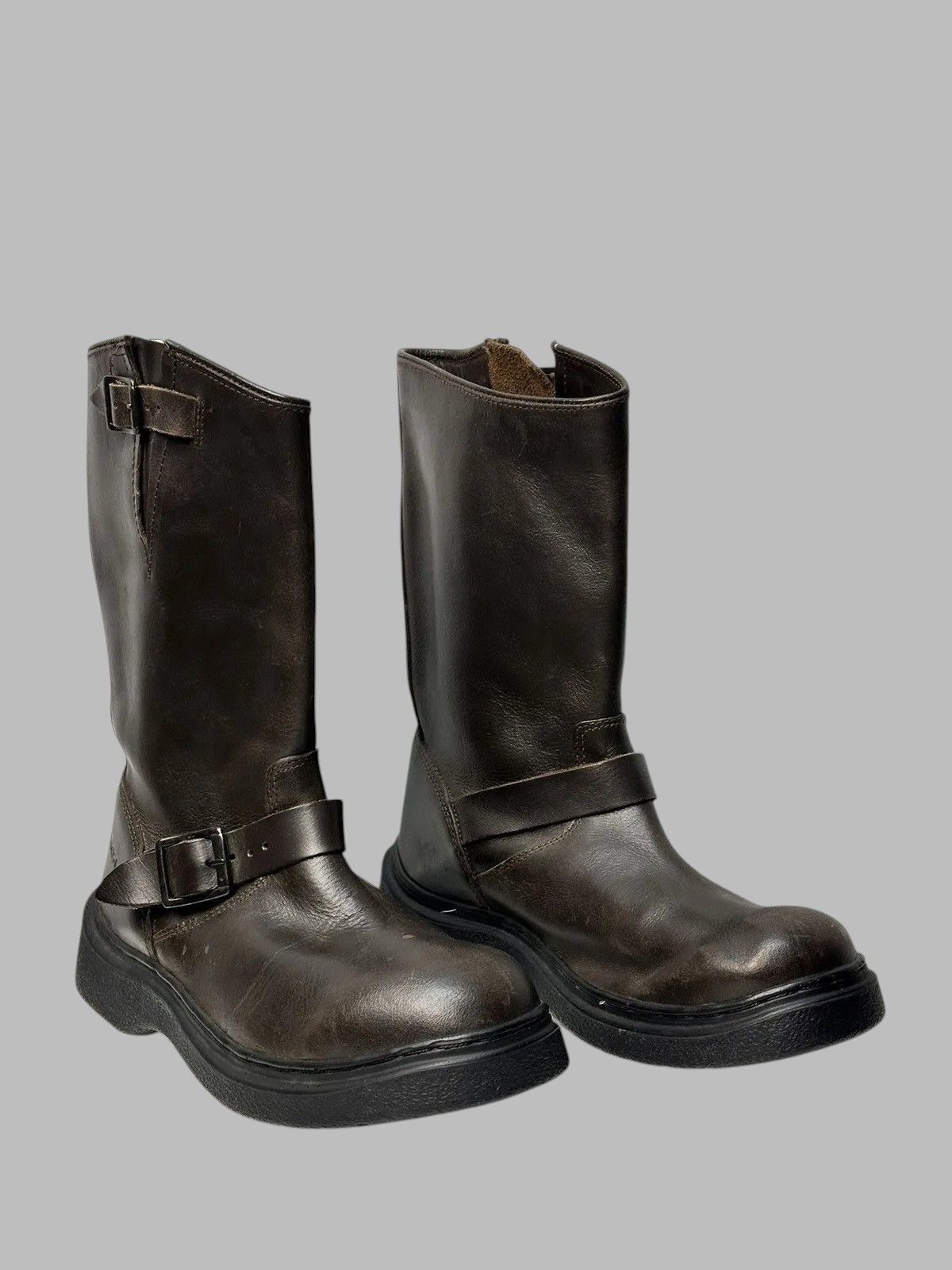 Other Western AS98 Vintage High Leather Boots Balenciaga Inspired Size US 11 / EU 44 - 4 Thumbnail