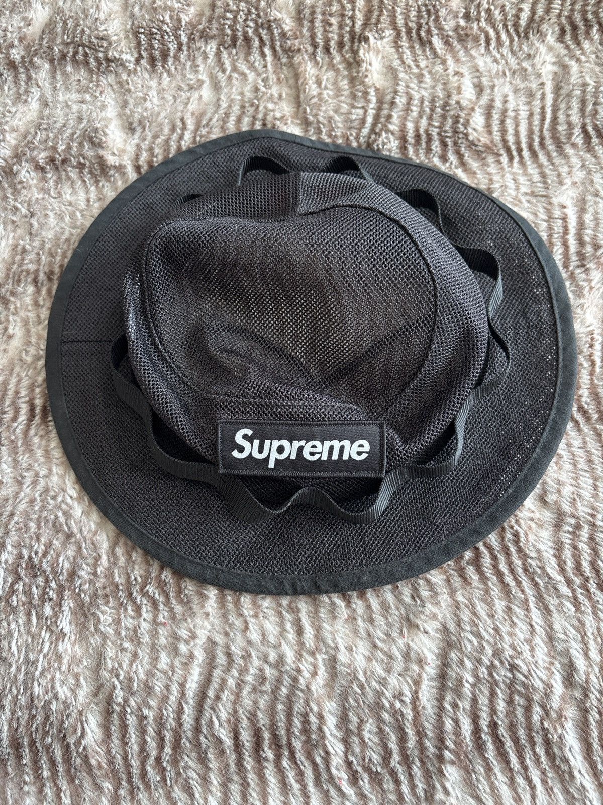 Supreme Cordura black supreme hat | Grailed