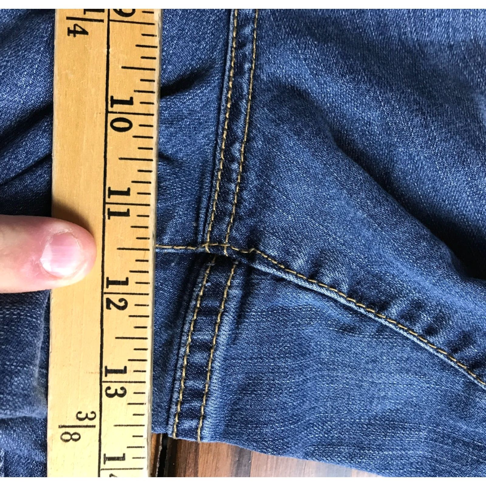Vintage Fashion Bug Jeans Woman's 24 Blue Denim Pockets - Straight High Rise Regular Fit, Size 24, Denim, Pockets, Jeans, Women, Blue Size 42" / US 20 - 4 Thumbnail