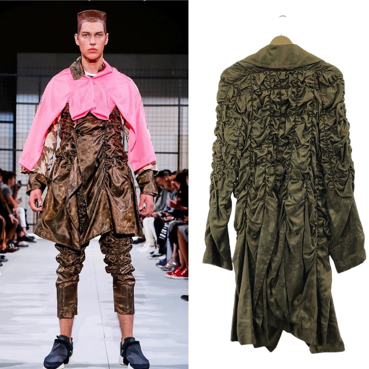 Comme des Garcons Homme Plus Comme des Garcons Homme Plus S19 Camo Shirring Jacket PCC005 Size US L / EU 52-54 / 3 - 5 Thumbnail