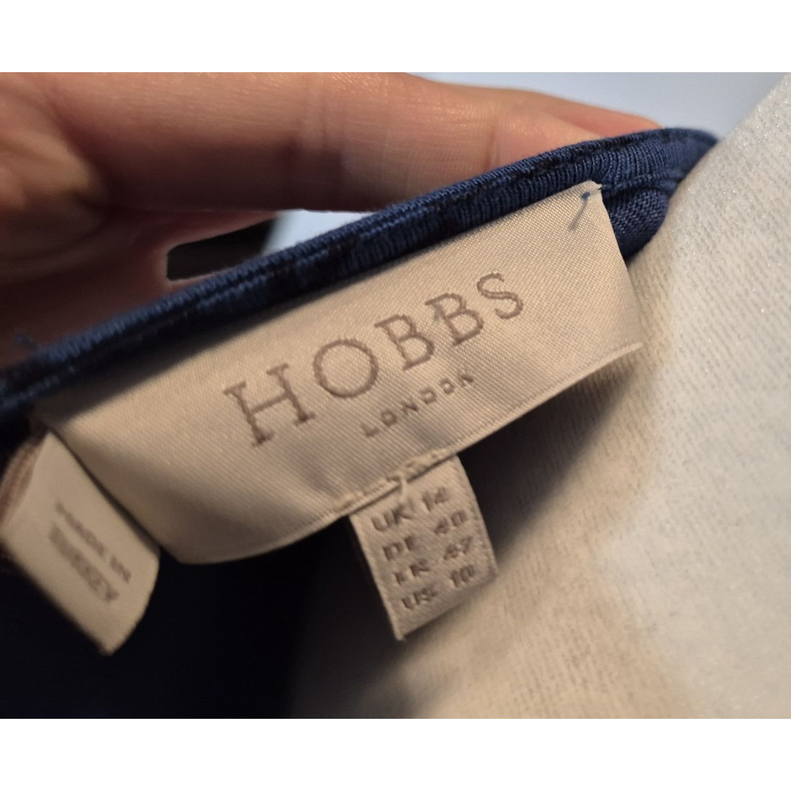 Hobbs London Hobbs London Blue Floral Blue Black Midi Wrap Dress US 10 Size L / US 10 / IT 46 - 4 Thumbnail