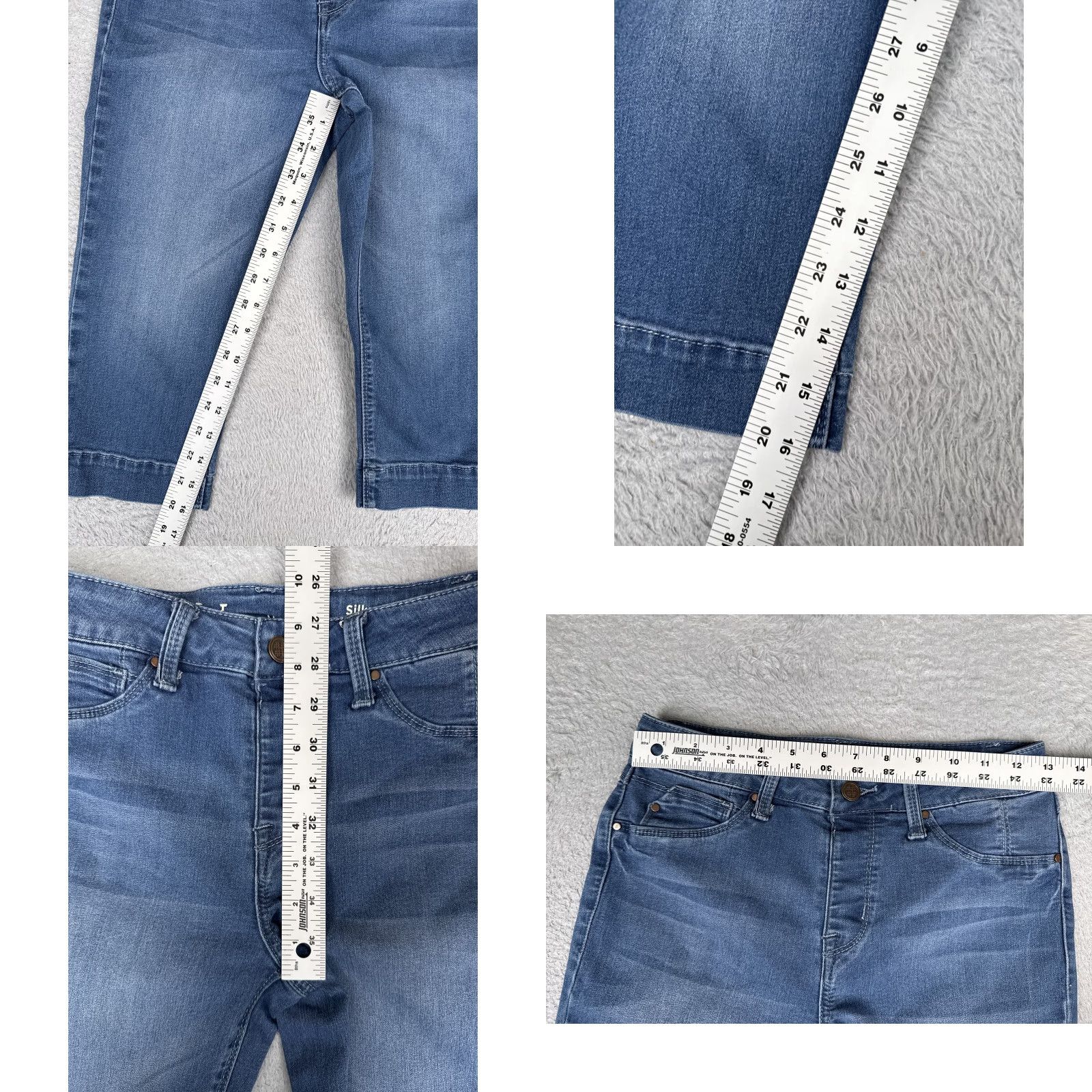 Vintage Laurie Felt Jeans Womens XS Blue Medium Wash Capri Mid Rise Capris Stretch 26 16 Casual City Vintage: No Size 26" / US 2 / IT 38 - 8 Thumbnail