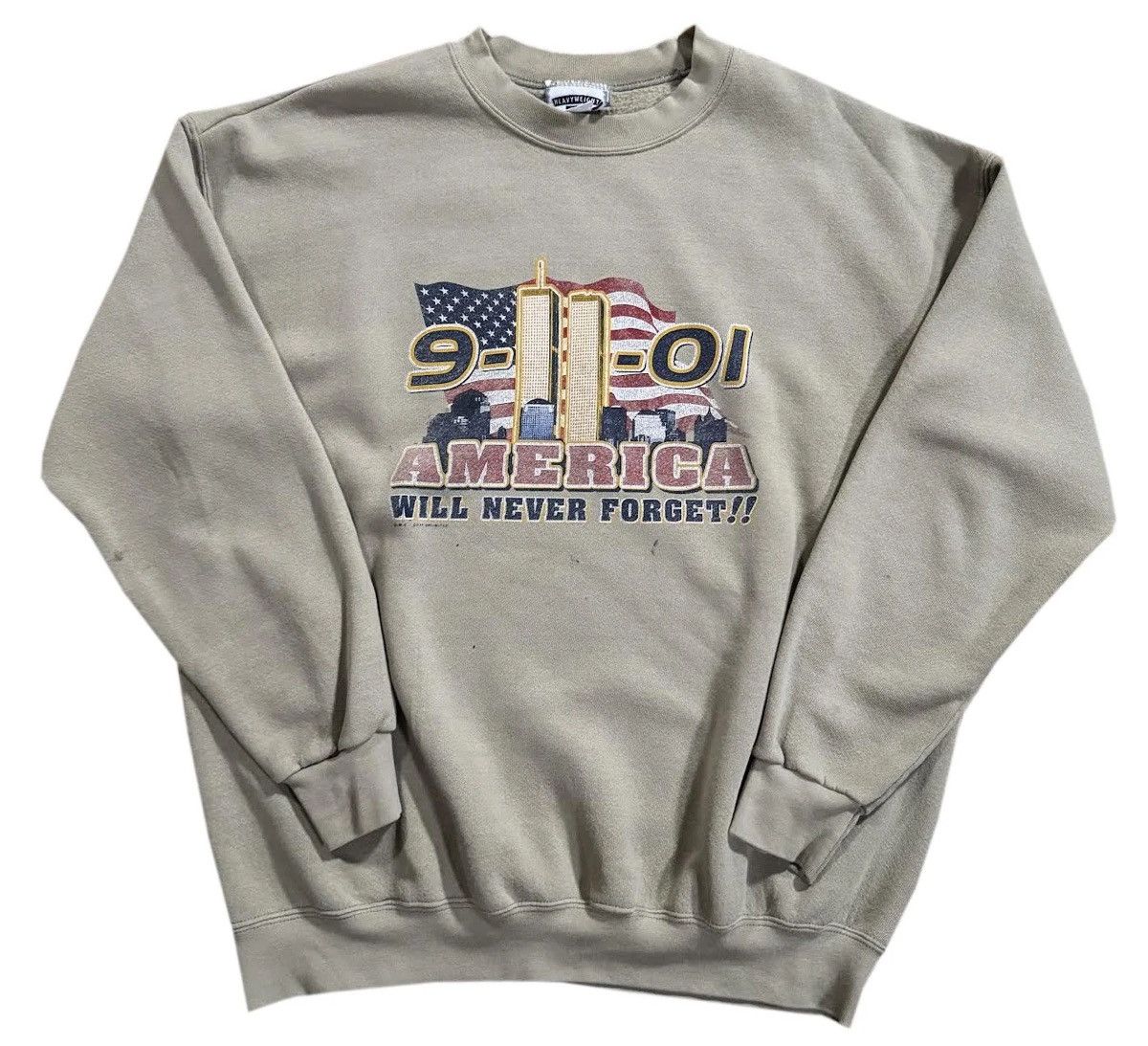 Lee Vintage 9-11 America Will Never Forget Sweatshirt (Size XL) Size US XL / EU 56 / 4 - 1 Thumbnail