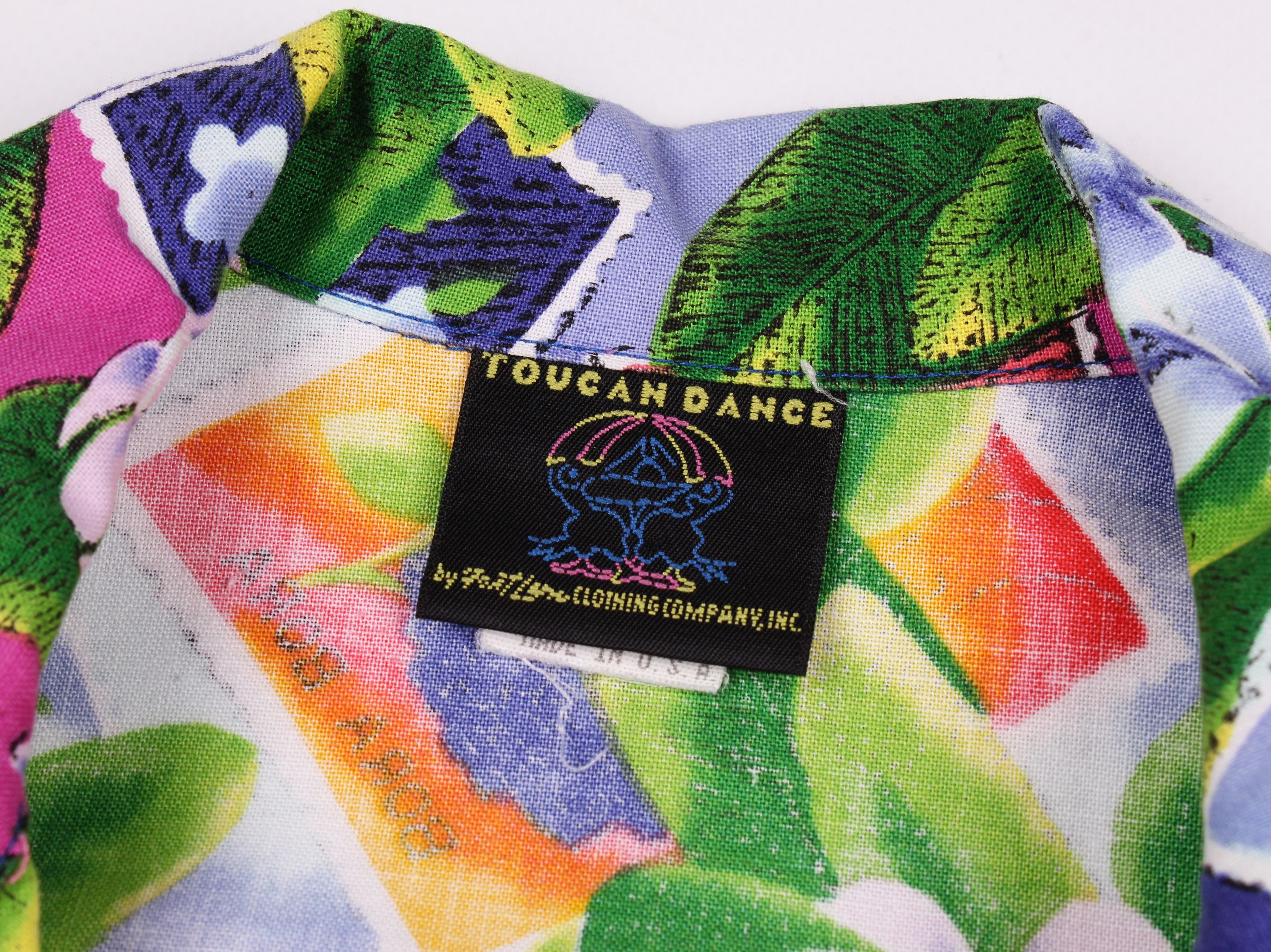 Vintage Toucan Dance Fast Lane Hawaiian Shirt + Shorts Set Size US M / EU 48-50 / 2 - 5 Thumbnail