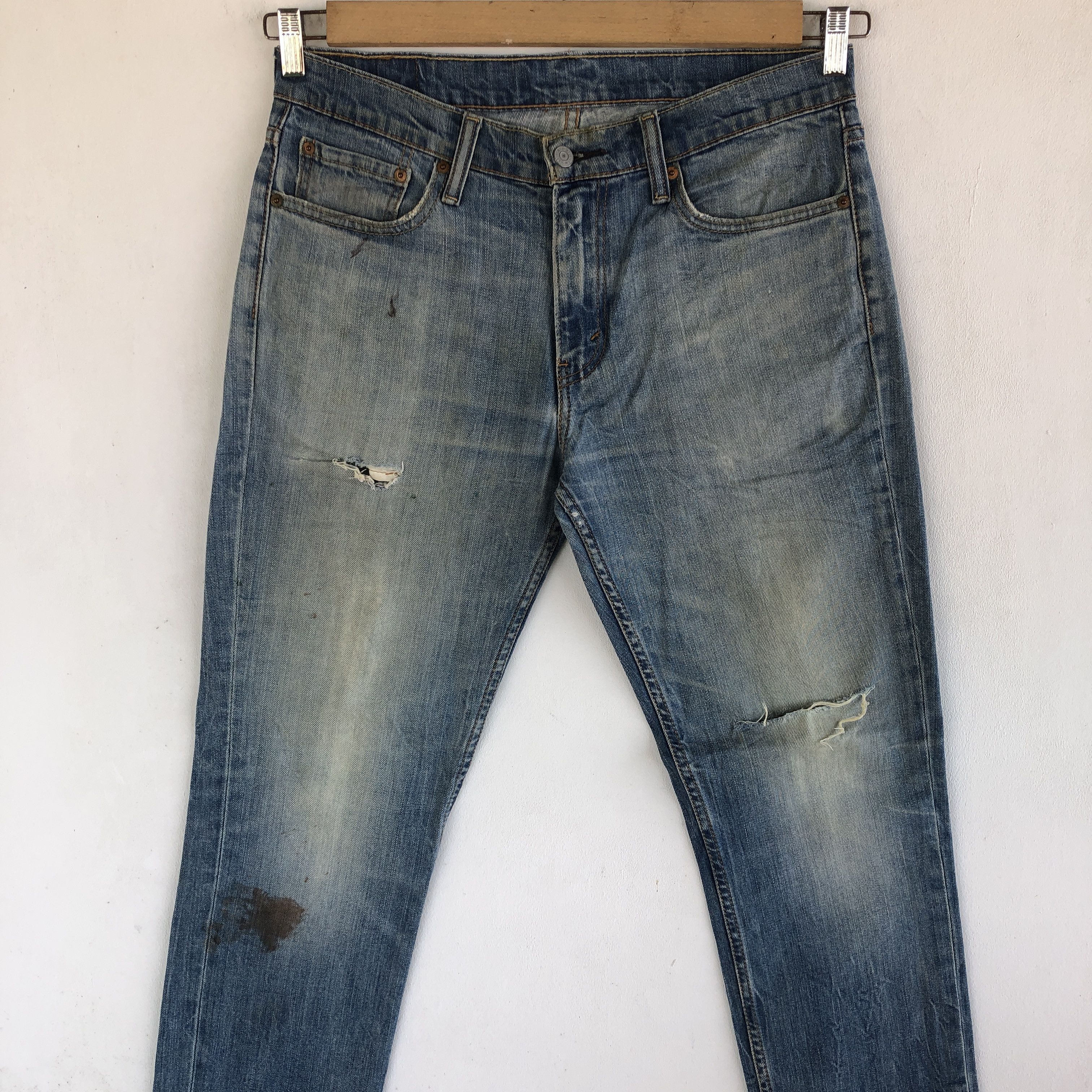 Levi's Vintage Levis Distressed Jeans Levi's 511 Denim Skinny Pants Size US 34 / EU 50 - 3 Thumbnail
