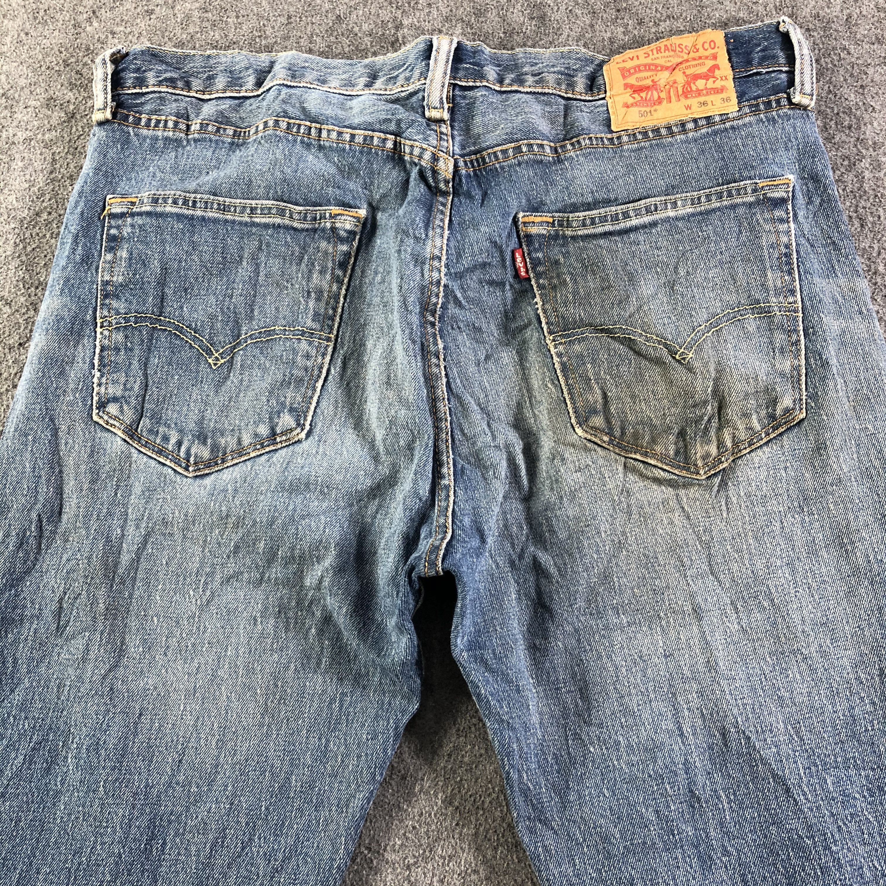 Levi's Vintage Blue Wash Levis 501 Jeans-J3080 Size US 36 / EU 52 - 4 Thumbnail