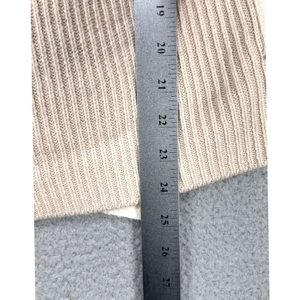 Orvis Orvis Sweater Cardigan M Beige 100% Merino Wool Womens Long Sleeve V-Neck Open Face Faux Fur Pattern: Solid Size M / US 6-8 / IT 42-44 - 6 Thumbnail