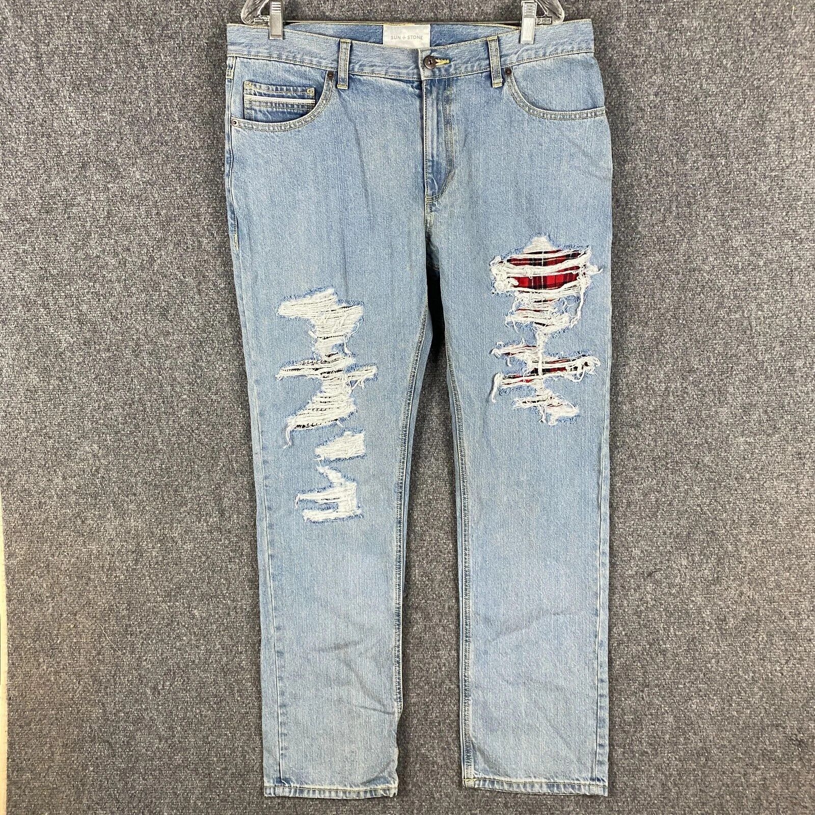 Other Sun + Stone Jeans Women's Size 36 Denim 100% Cotton Ripped Size 36" / US 14 / IT 50 - 1 Thumbnail