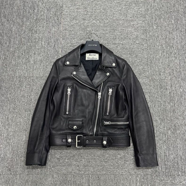 Acne Studios size:36 Black sheepskin motorcycle jacket