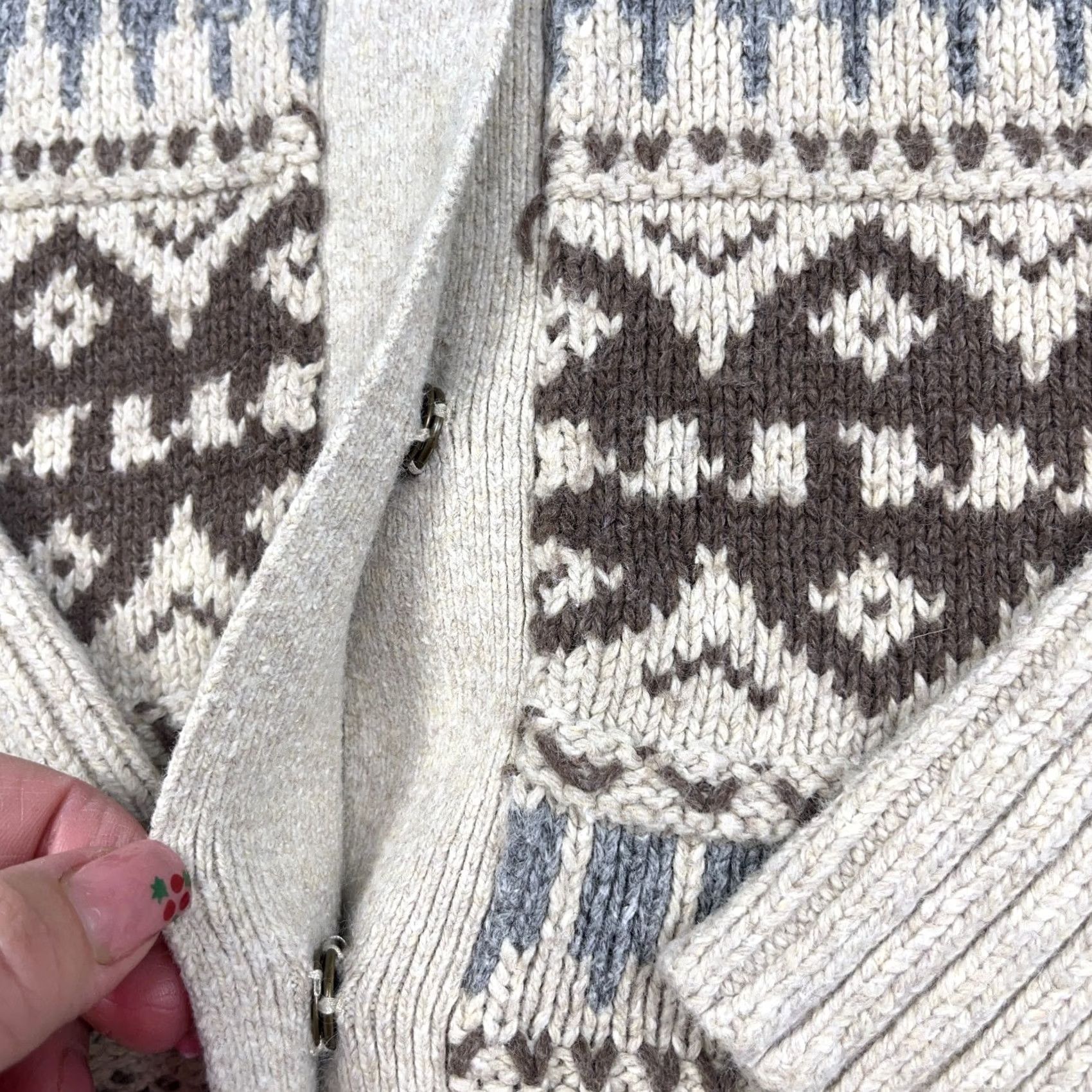 Orvis VINTAGE Orvis Cardigan Sweater Women S Tan Brown Snap Button Nordic Heavyweight All Seasons Knit Logo 90s Mens? Size S / US 4 / IT 40 - 5 Thumbnail