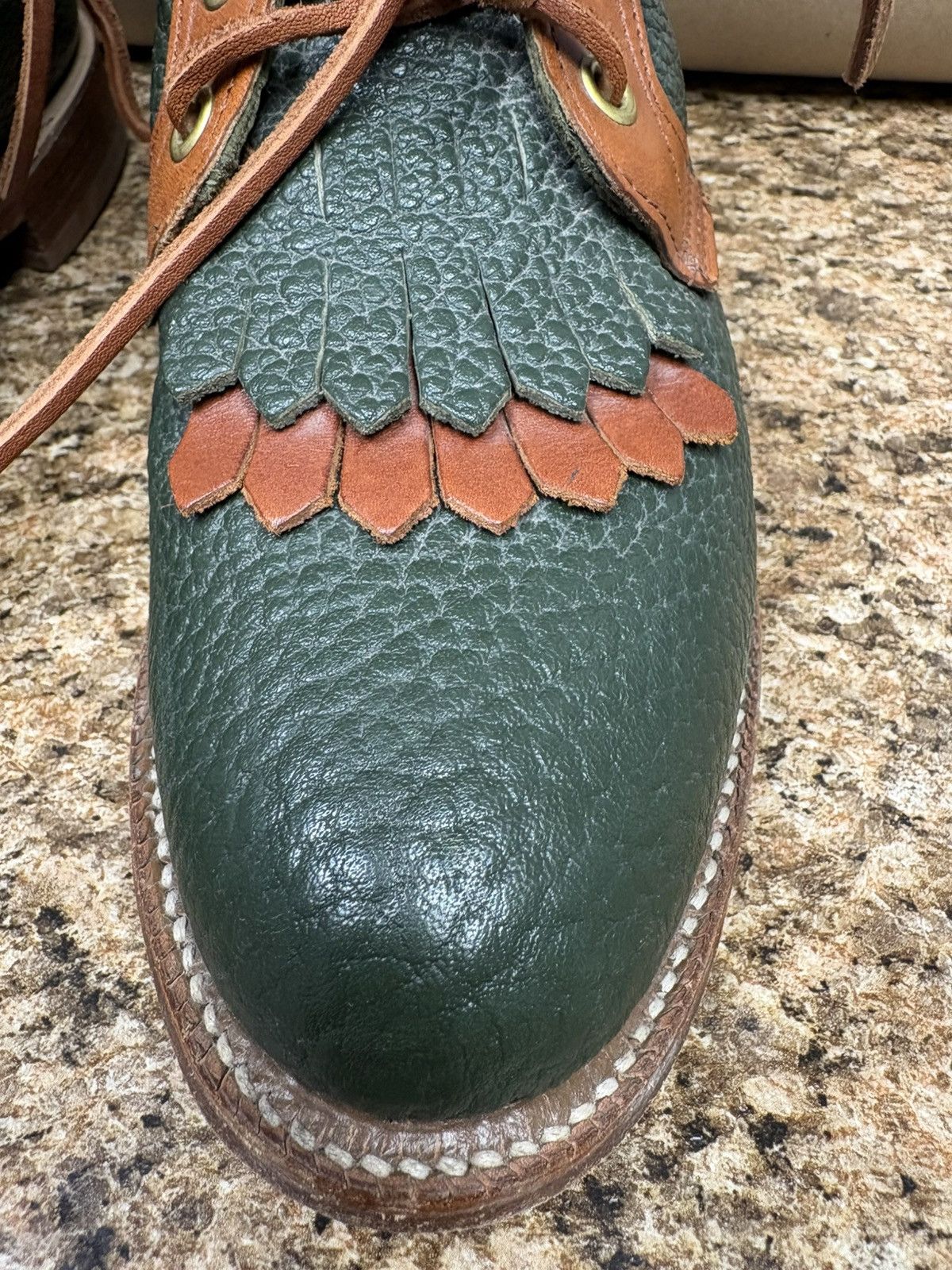 Justin Boots Vintage Justin USA Leather Lace Up Boots Kiltie Fringe 6B Size US 6 / IT 36 - 4 Thumbnail