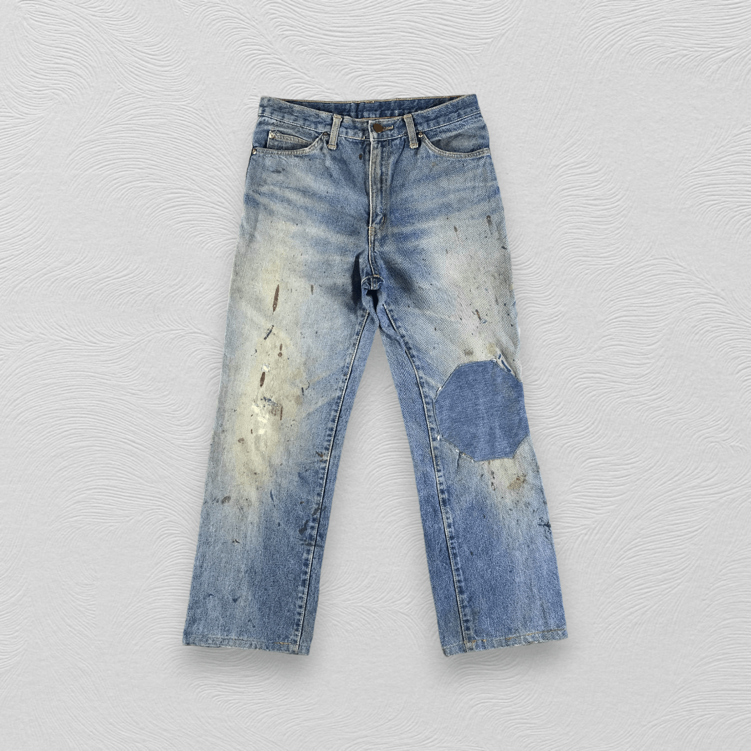 Japanese Brand Vintage Japanese Brand Jeans Painted Denim KJ2367 Size US 31 - 1 Thumbnail