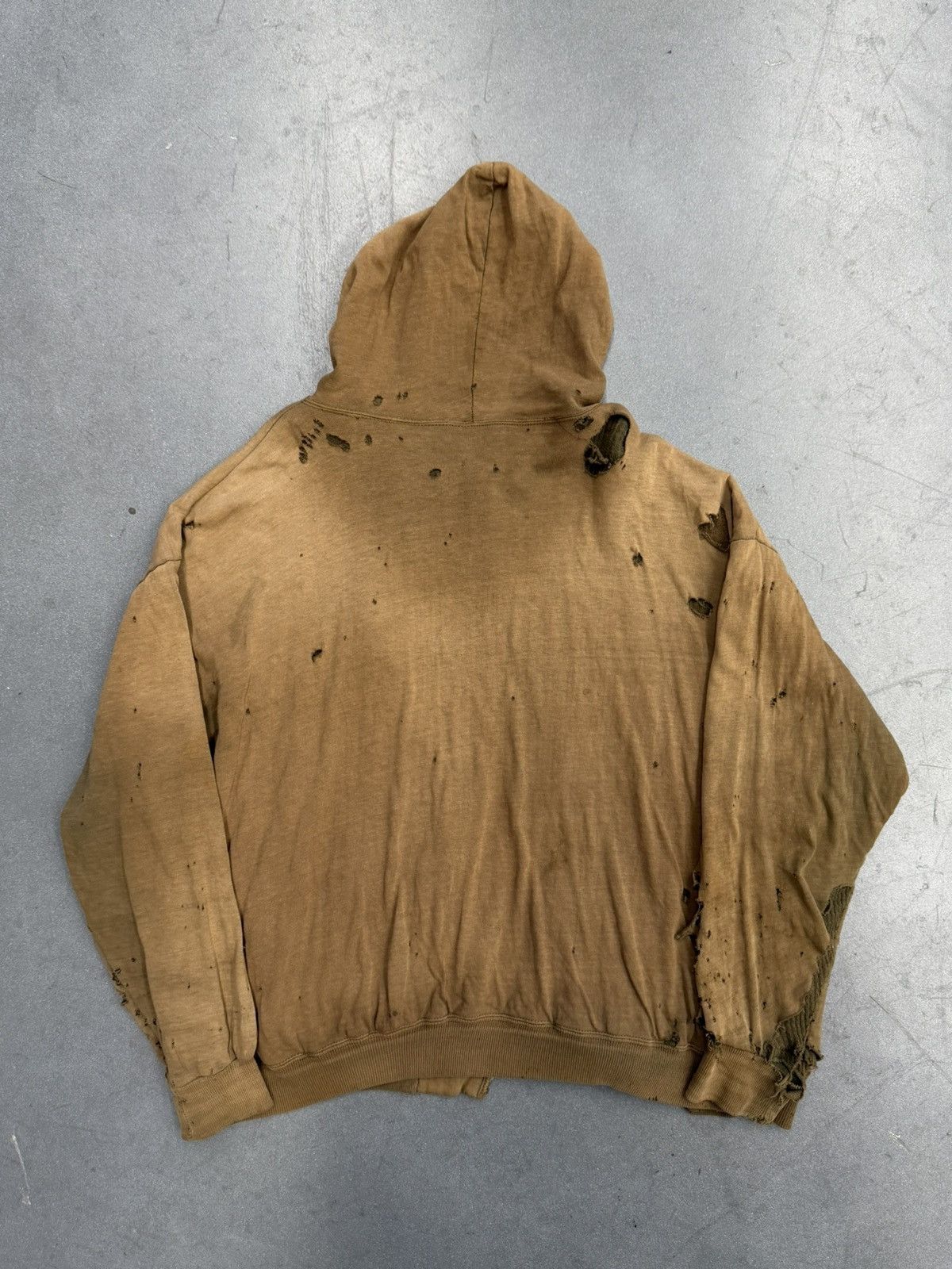 Other 1950's Vintage Thrashed Selvedged Waffle Line Zip Up Hoodie Size US L / EU 52-54 / 3 - 2 Thumbnail