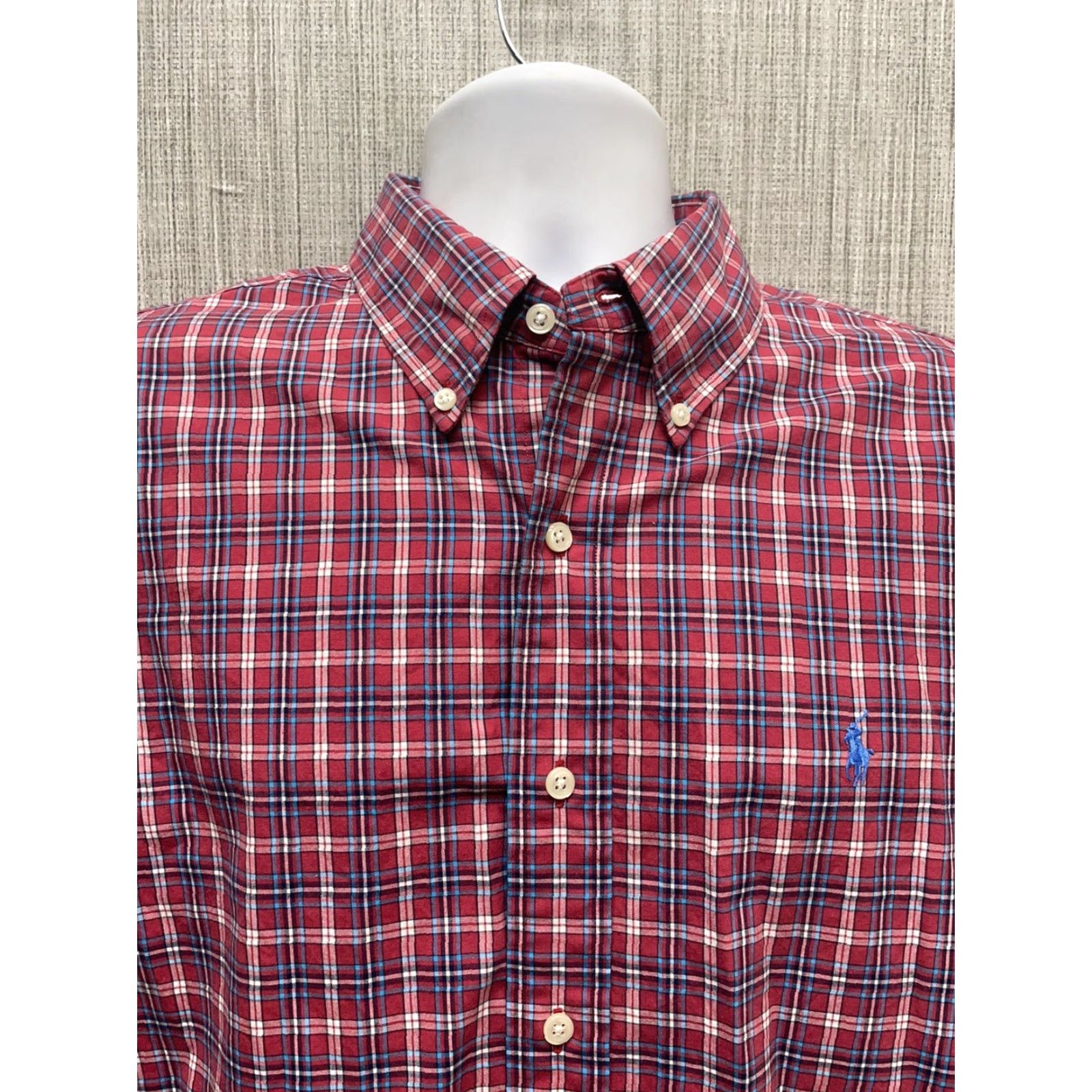 Ralph Lauren Ralph Lauren Custom Fit Red Long Sleeve Button Down Shirt Mens L Size US L / EU 52-54 / 3 - 2 Thumbnail