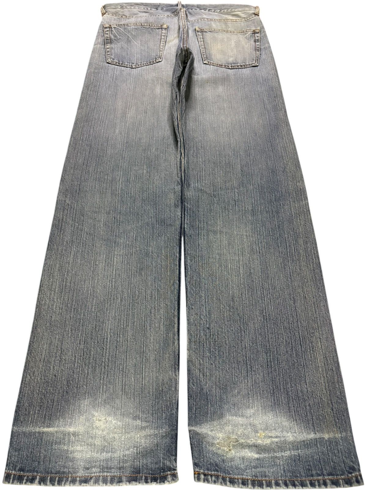Japanese Brand Vintage Japanese Brand Mud Wash Distress Loose Baggy Jeans Size US 32 / EU 48 - 2 Thumbnail