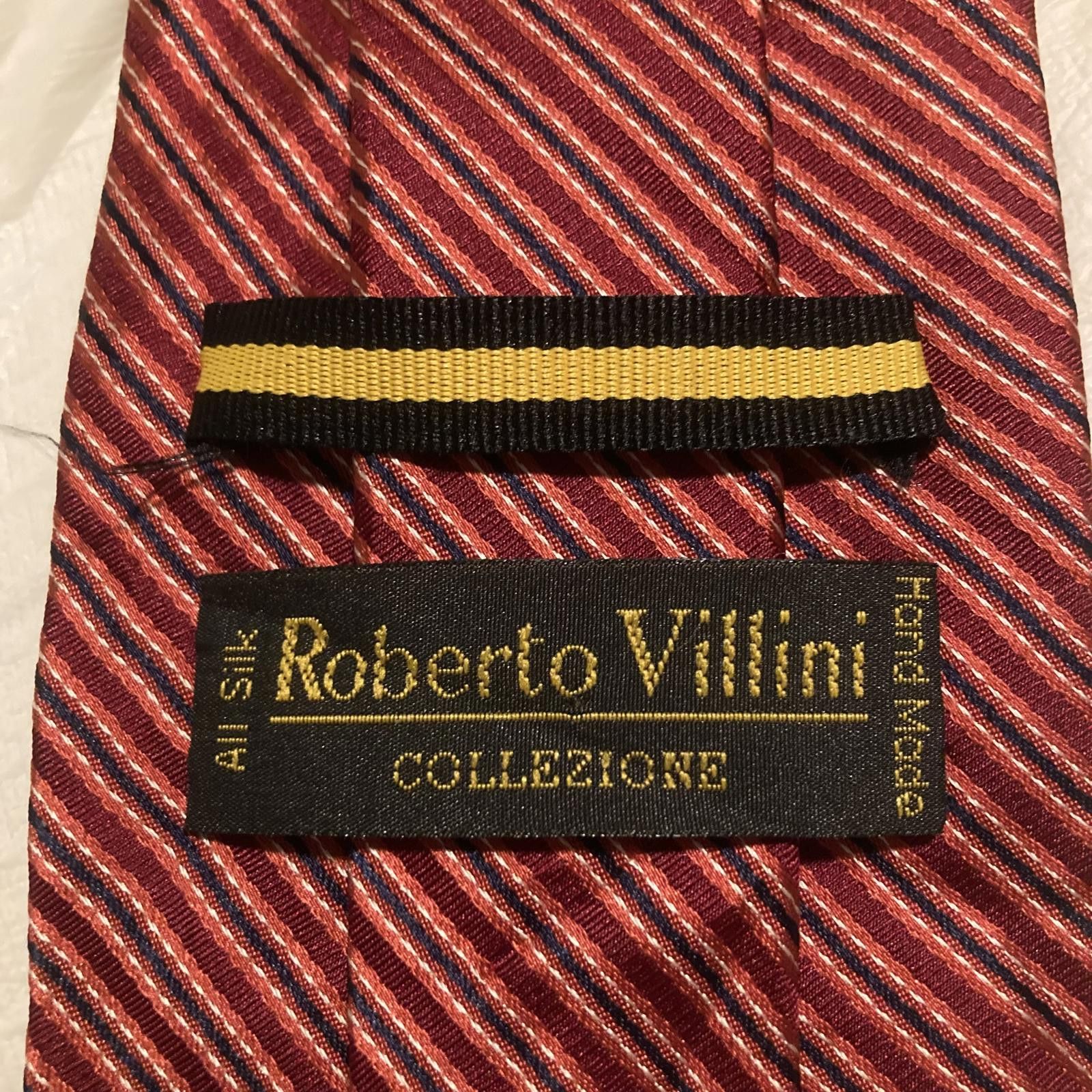 Robert Villini NWOT Roberto Villini Red Stripes Tie 58/4 Size ONE SIZE - 3 Thumbnail