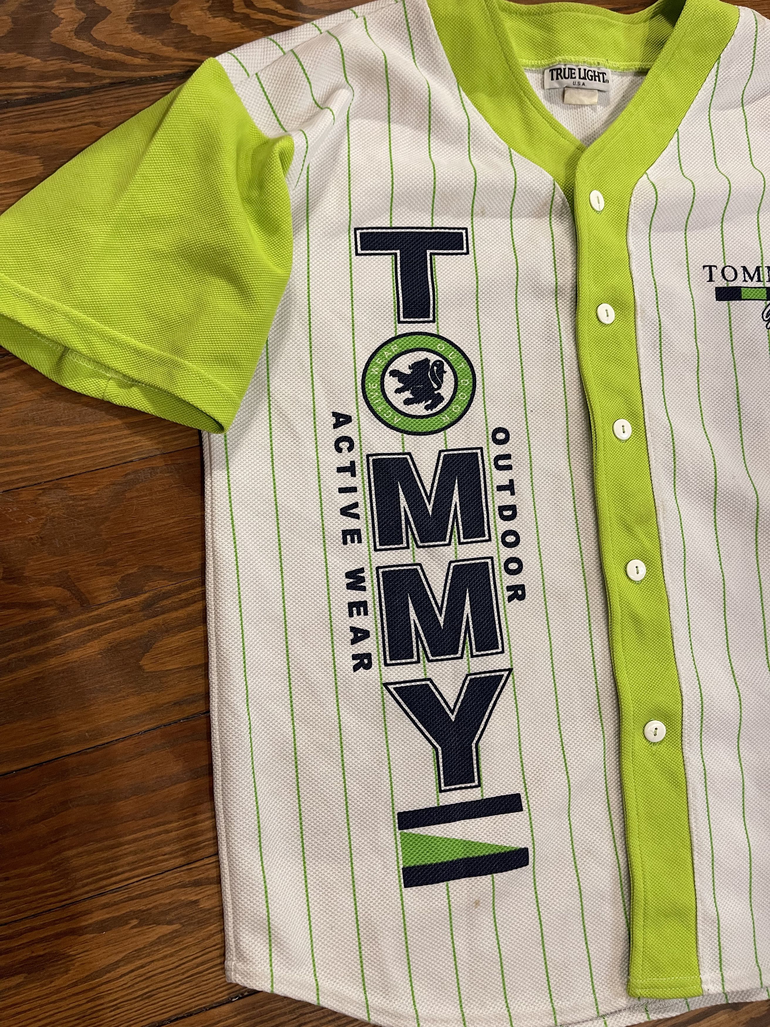 Rap Tees × Tommy Jeans × Vintage 1990's Tommy Jeans Hip-Hop Baseball Jersey Size US L / EU 52-54 / 3 - 5 Thumbnail