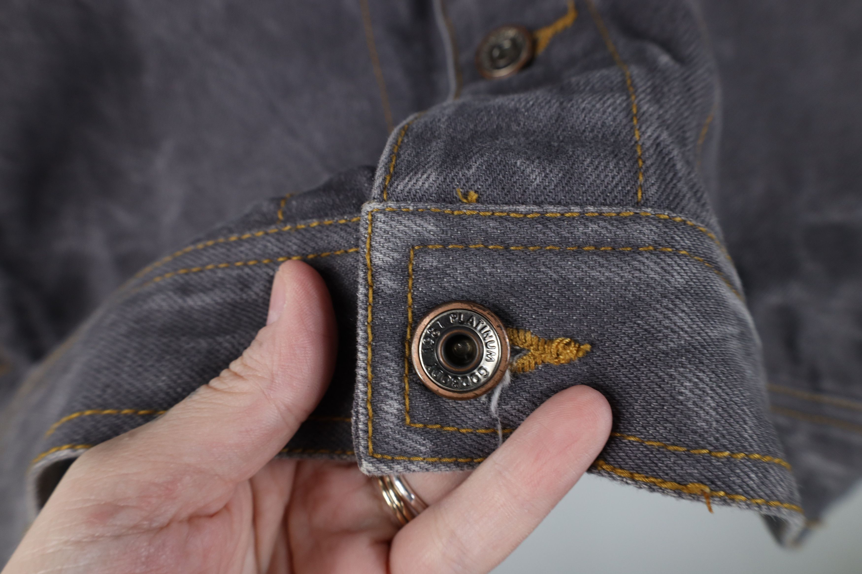 Vintage Vintage 90s Y2K Streetwear Fit Denim Trucker Jacket Gray Size US M / EU 48-50 / 2 - 7 Thumbnail
