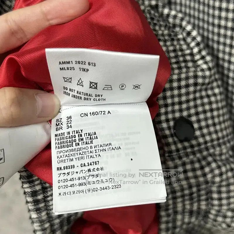 Miu Miu Miu Miu Multi-Color Logo Houndstooth Jacket . Size XXS / US 00 / IT 34 - 8 Thumbnail