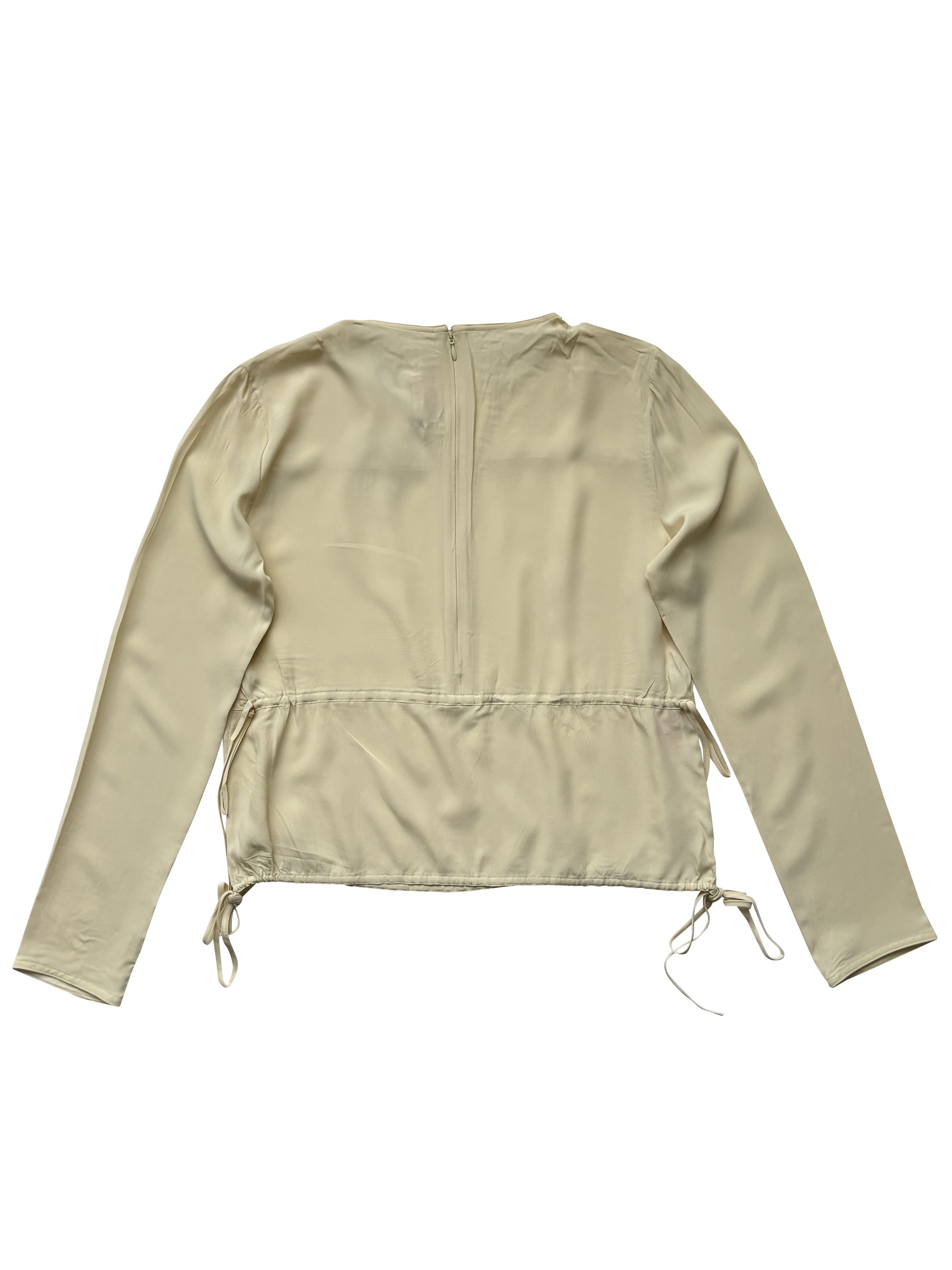 Marni ⚡️QUICK SALE⚡️Marni Ivory Silk Long Sleeve Blouse Top Size XL / US 12-14 / IT 48-50 - 2 Thumbnail