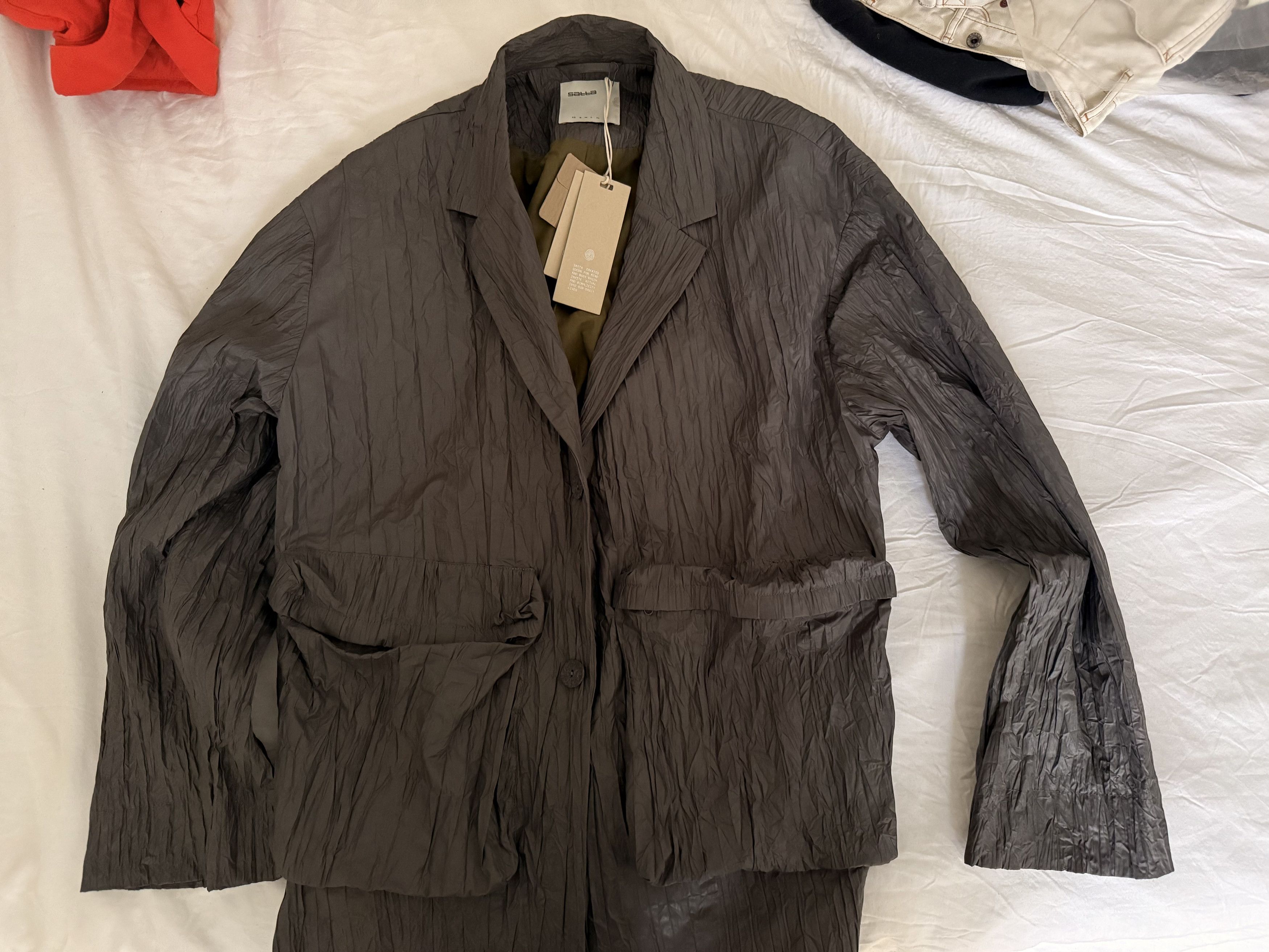 Satta Satta Crinkle Blazer - Graphite Size US M / EU 48-50 / 2 - 6 Thumbnail