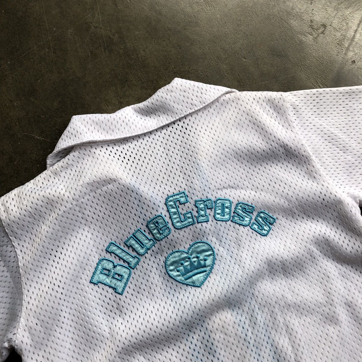 Japanese Brand NEED GONE🔥 Blue Cross Net Skull Jacket Size L / US 10 / IT 46 - 7 Thumbnail