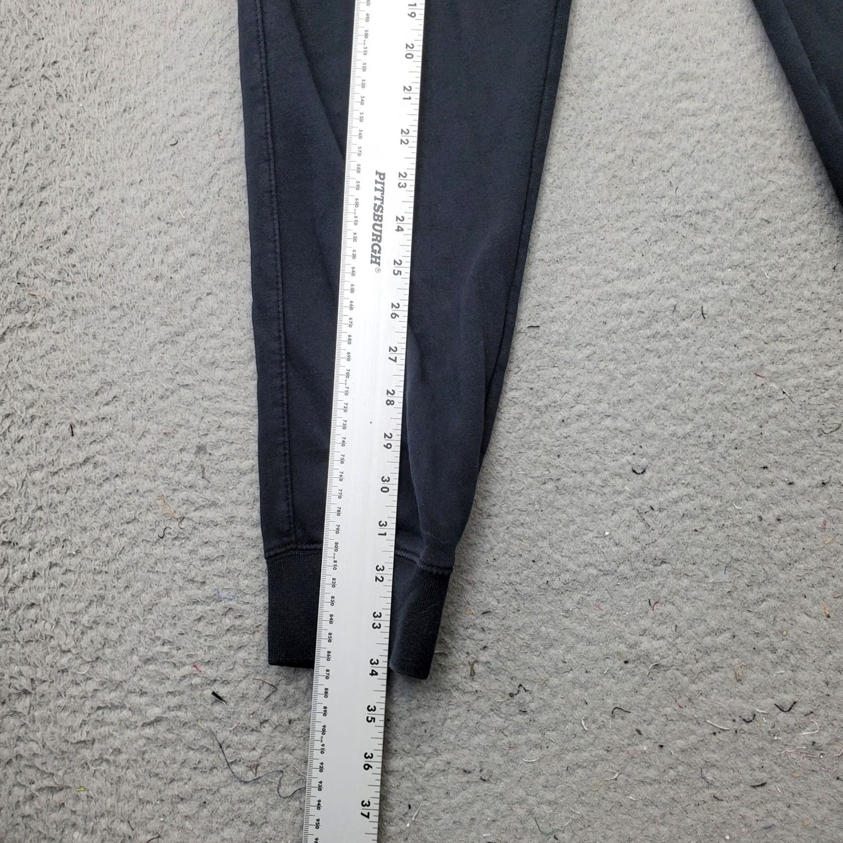 Nike Nike Jogger Pants Womens S Black Fleece Lined Athletic Gym Logo Elastic Waist Jogger Pants Size 28" / US 6 / IT 42 - 3 Thumbnail