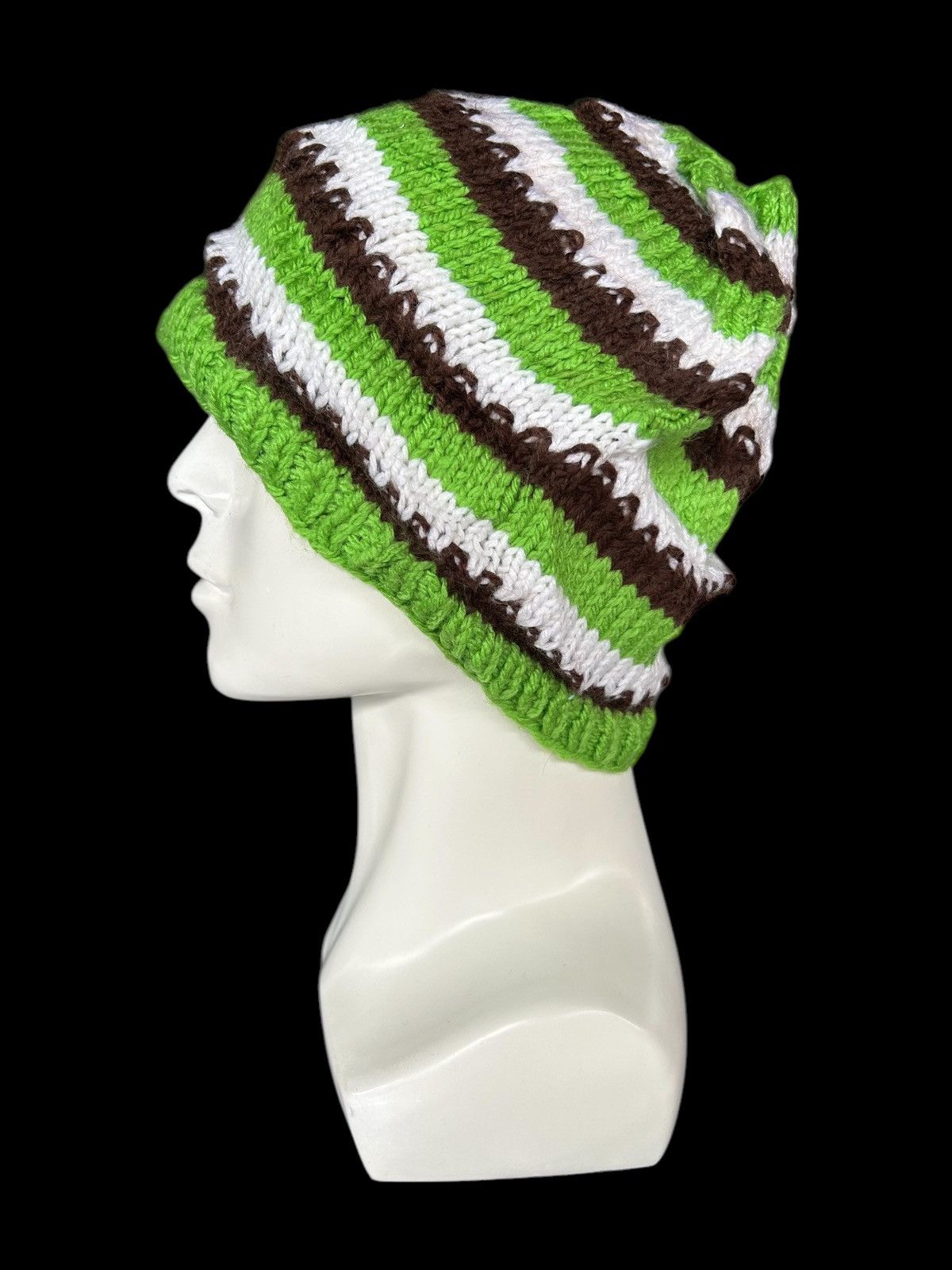Japanese Brand × Kapital × Vintage Crochet Knitted Handmade Big Beanie Hats Rare ☠️☠️ Size ONE SIZE - 1 Thumbnail