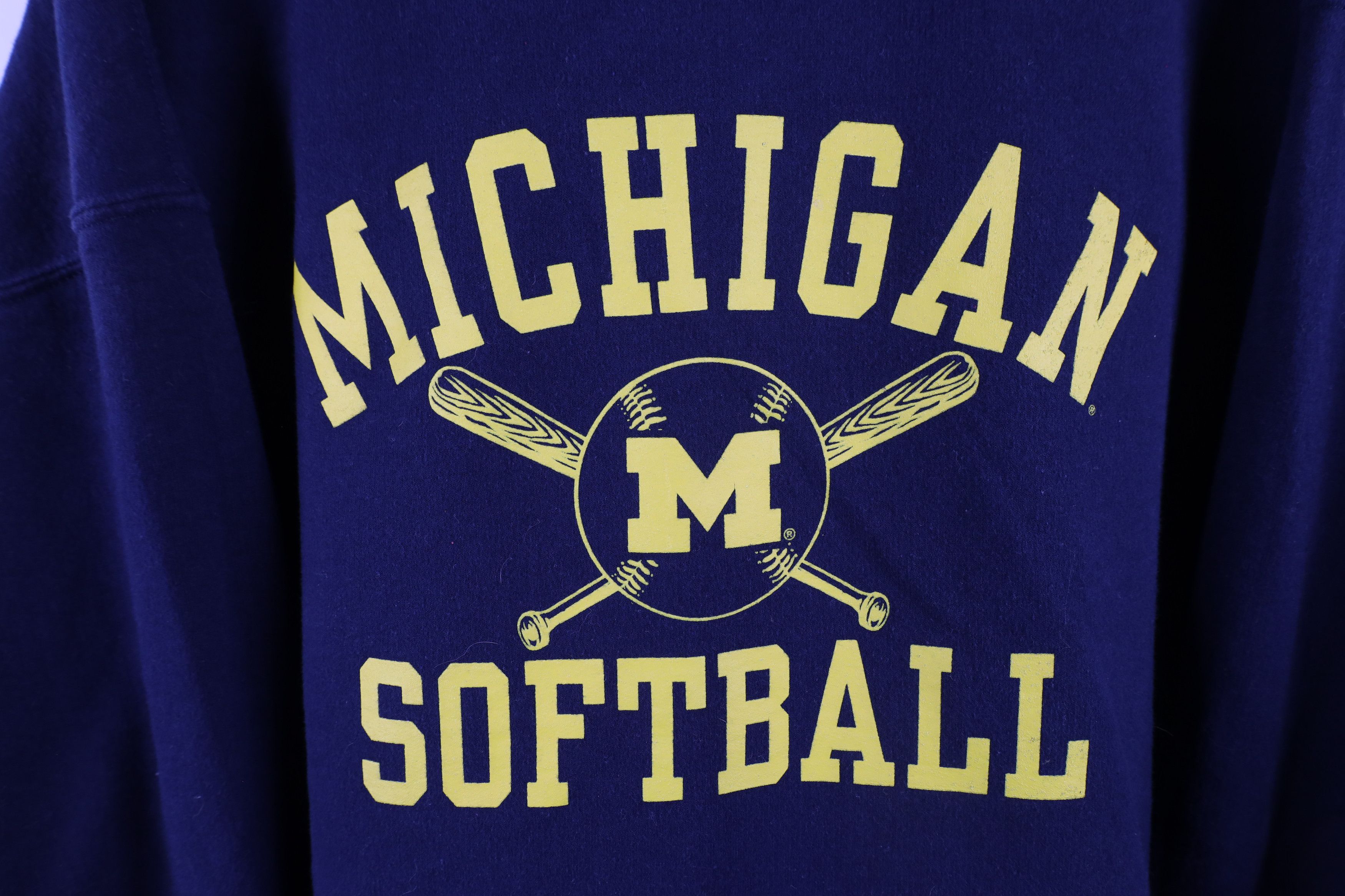 Vintage Vintage University of Michigan Softball Hoodie Blue Size US XL / EU 56 / 4 - 4 Thumbnail
