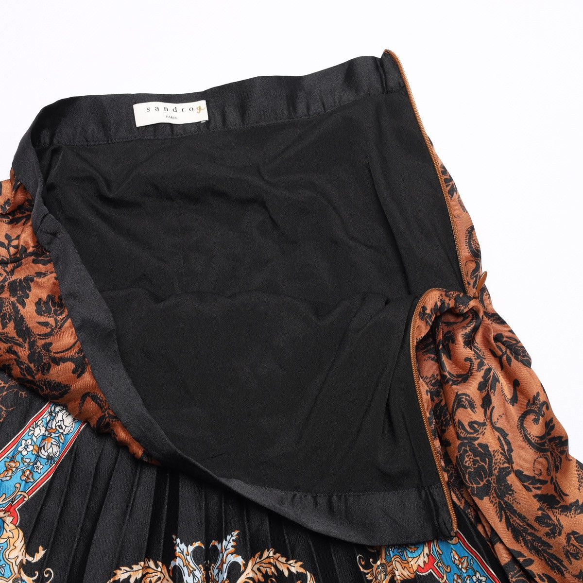 Sandro Sandro Ivona Printed Multicoloured Mid Skirt Pleated Size 25" / US 0 / IT 36 - 9 Thumbnail