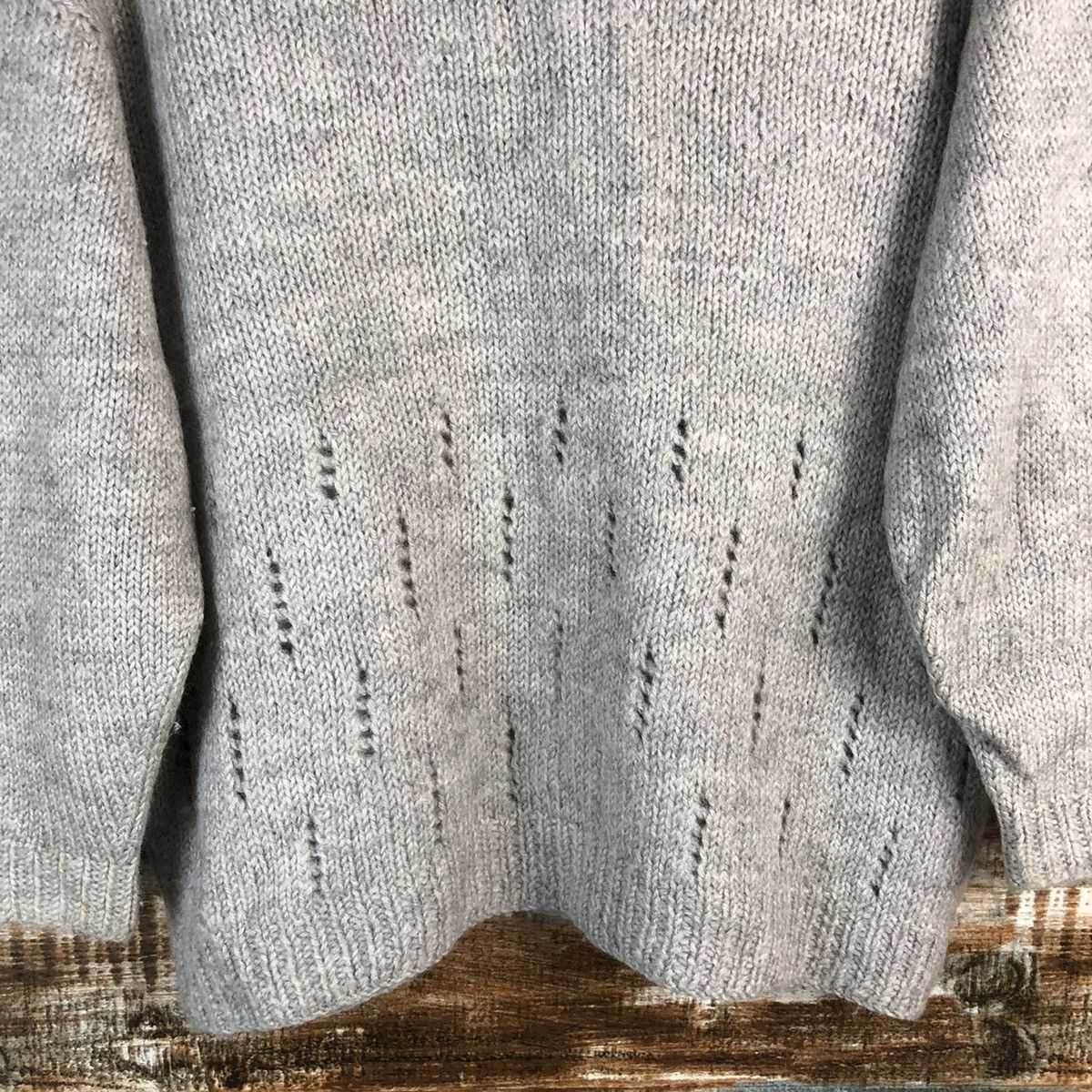Japanese Brand × Vintage Japanese Brand Grey Hand Knit Cardigan #A2293 Size S / US 4 / IT 40 - 14 Thumbnail