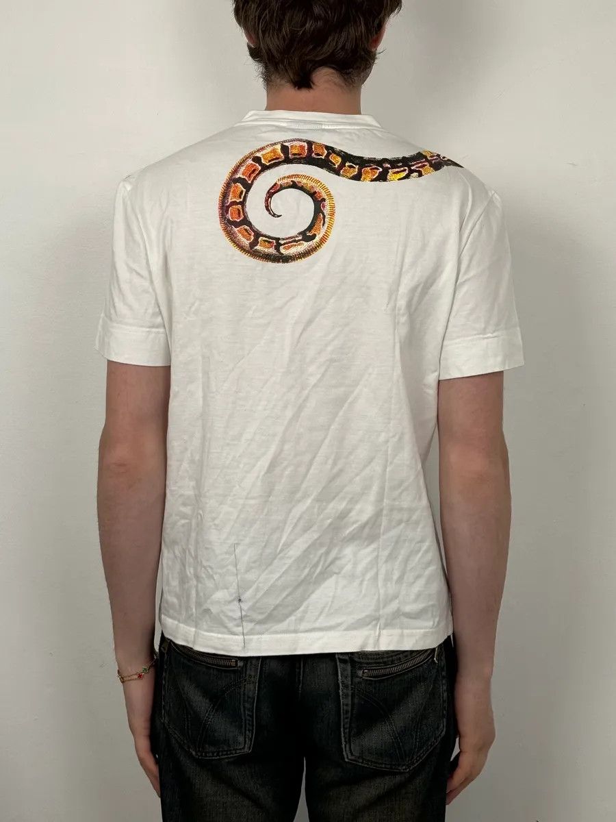 Just Cavalli 2000s Cavalli Red Snake White T-Shirt Size US S / EU 44-46 / 1 - 3 Thumbnail