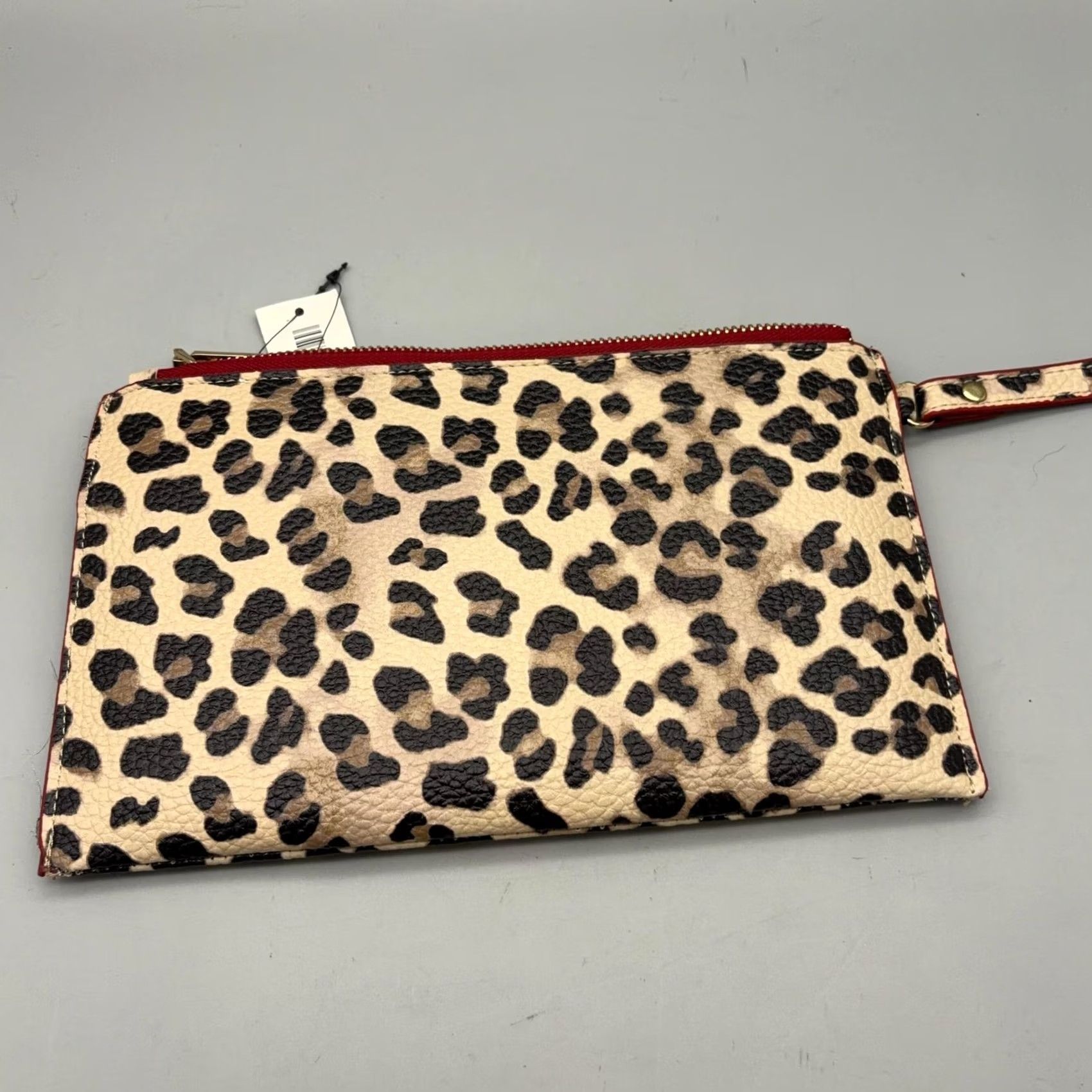 Vintage Chico's Clutch Bag Womens Small Brown Leopard Print Wristlet Zip Pockets NWT Size ONE SIZE - 4 Thumbnail