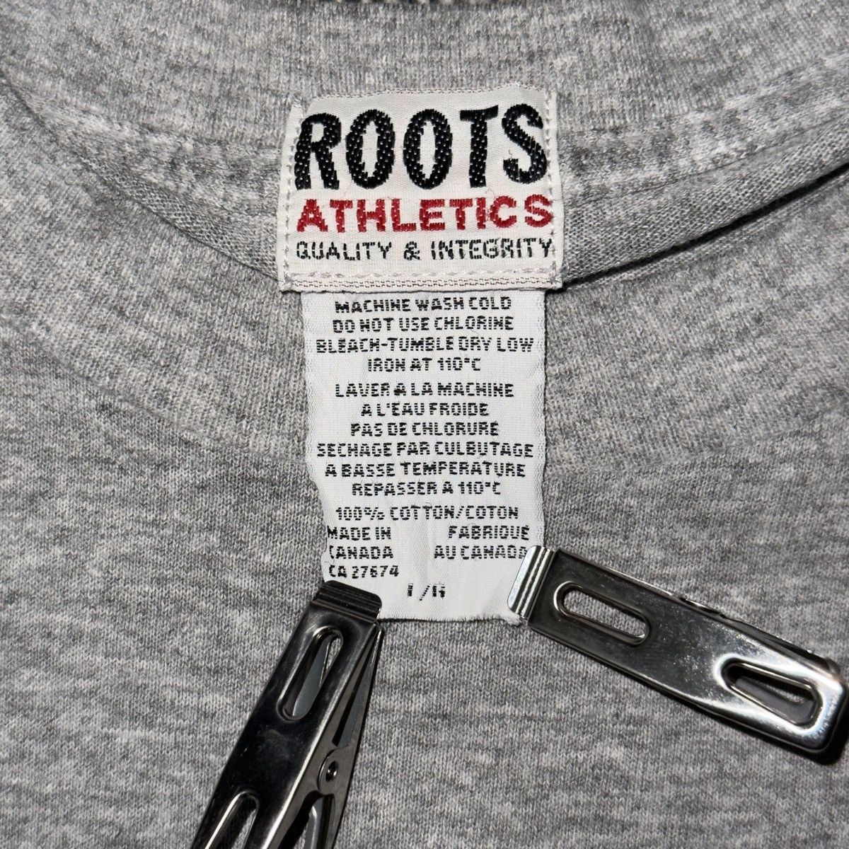 Roots Vintage 90s Roots Canada Big Logo T Shirt Single Stitch Size US L / EU 52-54 / 3 - 4 Thumbnail