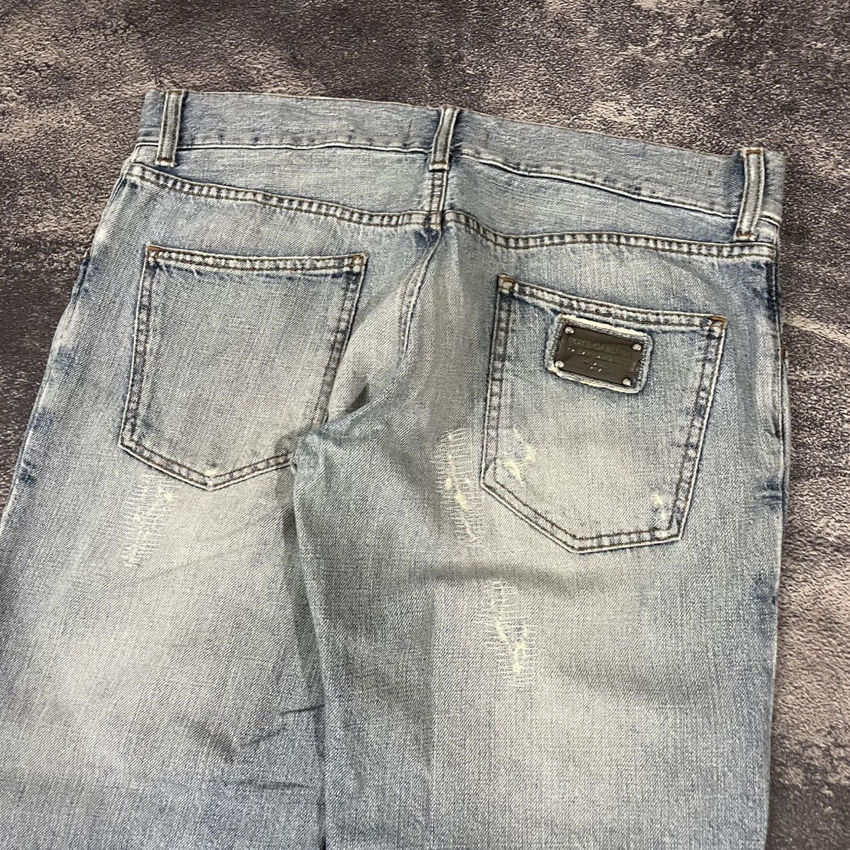 Dolce & Gabbana × Le Grande Bleu (L.G.B.) × Tornado Mart 00's Dolce & Gabbana Straight Distressed Jeans Size US 34 / EU 50 - 3 Thumbnail