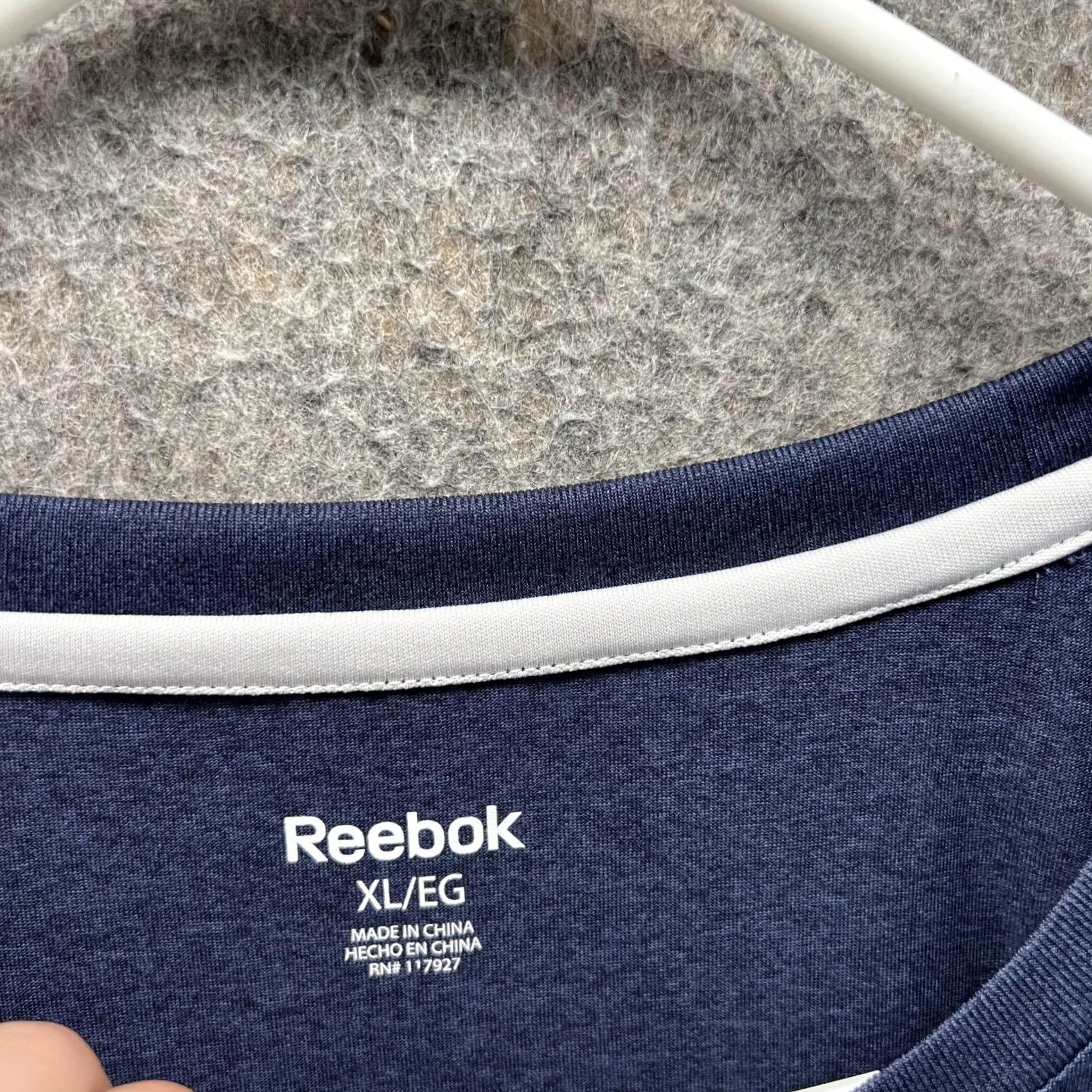Reebok Reebok Shirt Men XL Blue Athletic Training Gym Crewneck Polyester Stretch Logo Size US XL / EU 56 / 4 - 5 Thumbnail