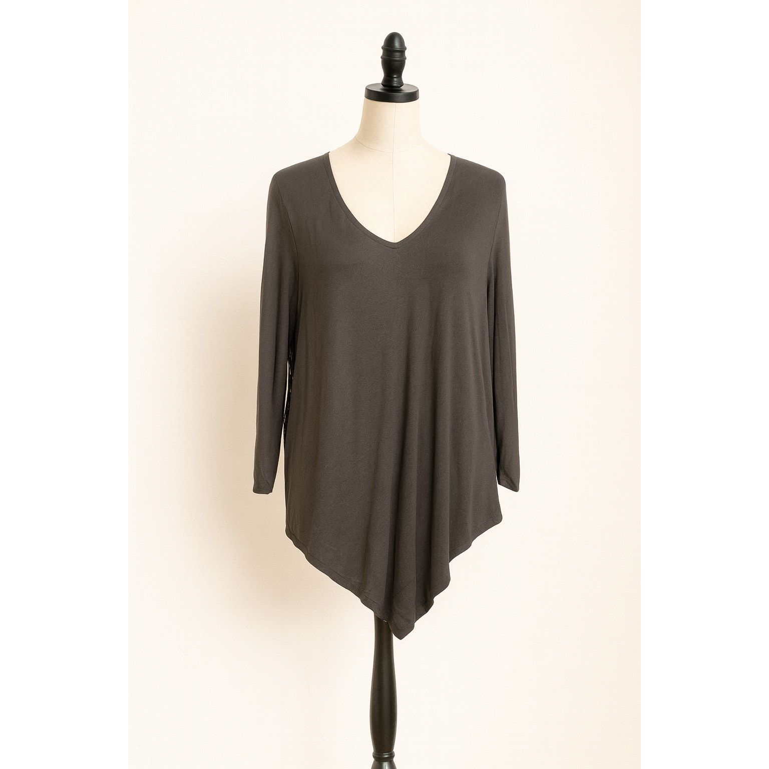 Joie Joie Grey Long Sleeve Knit Top Lace Back Detail Size S Size S / US 4 / IT 40 - 1 Thumbnail