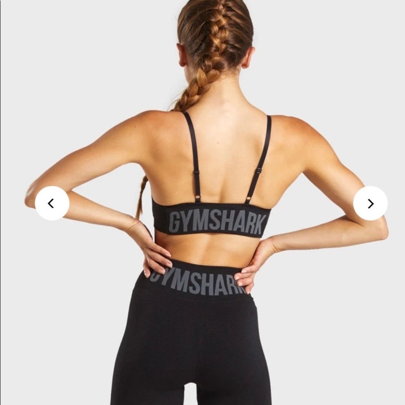 Gymshark Gymshark Flex Strappy Sports Bra Black Gray Size Small Size ONE SIZE - 1 Thumbnail