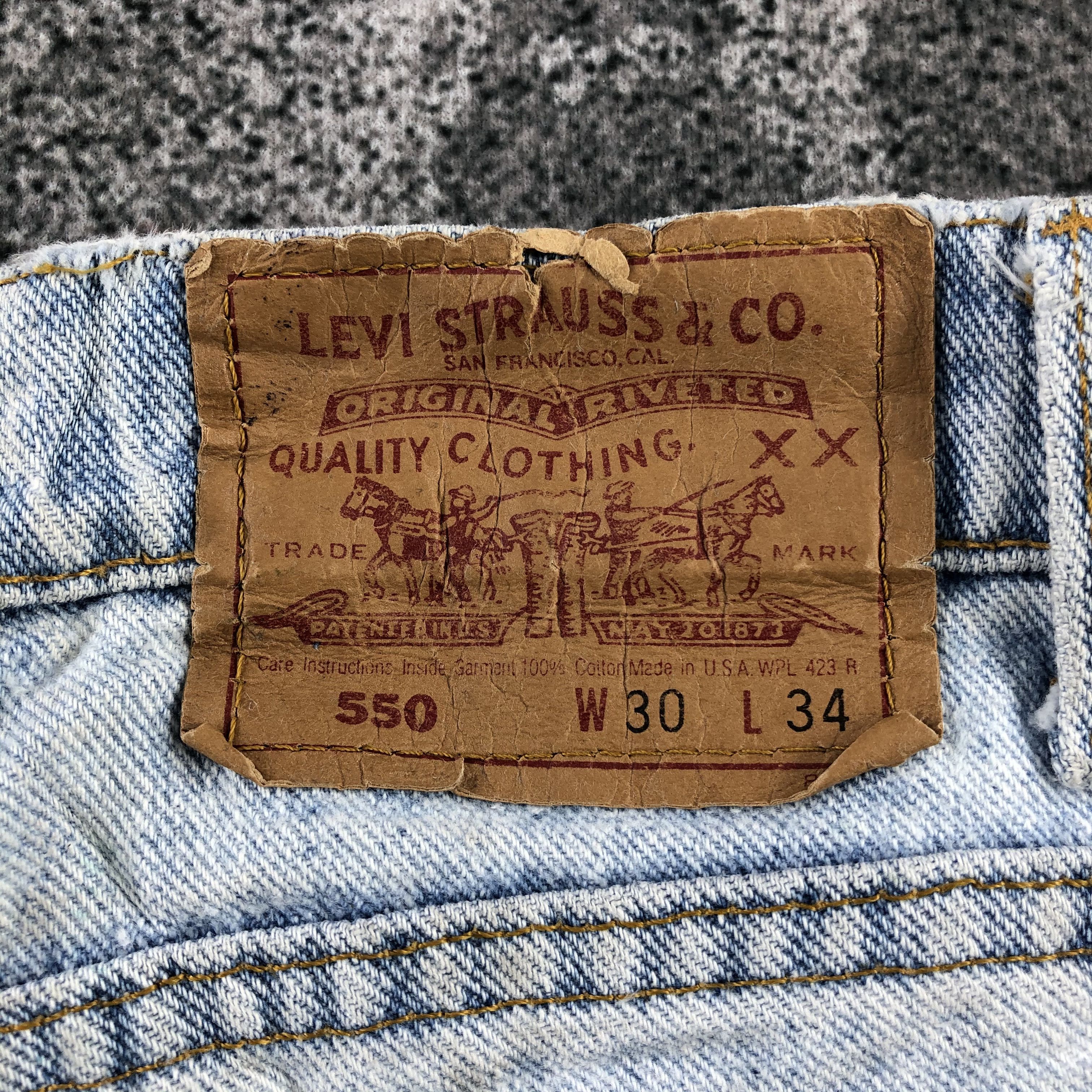 Levi's Vintage 90s Levi's 550 Jeans Distress Light wash Denim KJ899 Size US 29 - 5 Thumbnail