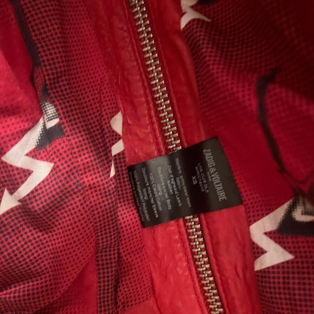ZADIG & VOLTAIRE RED LEATHER JACKET