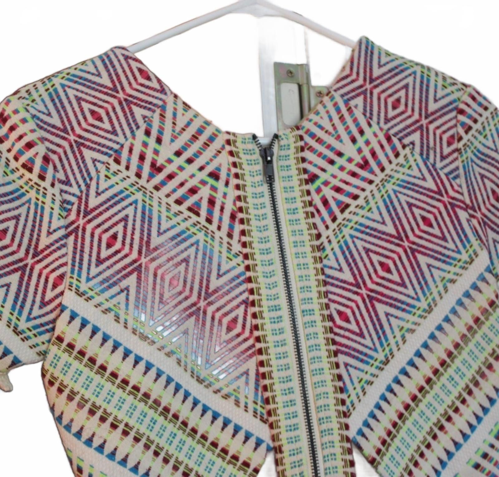 Other ADELYN RAE Geometric Patterned Short Sleeve Summer Dress S Size S / US 4 / IT 40 - 7 Thumbnail