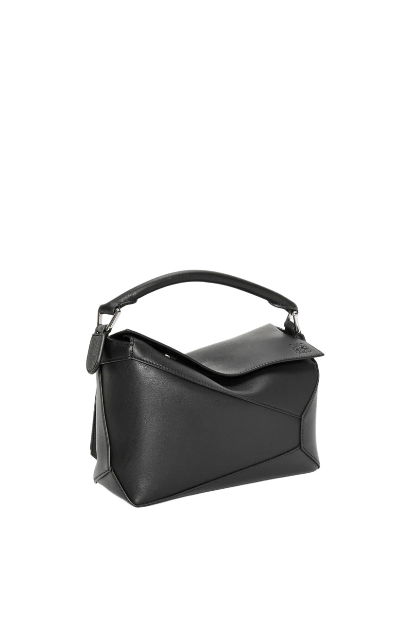 LOEWE Puzzle Small Edge $3850 Black LTHR Bag New&Auth