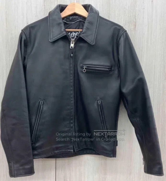 Schott Schott 642 Straight Lapel Leather Jacket Size US XXS / EU 40 - 1 Thumbnail