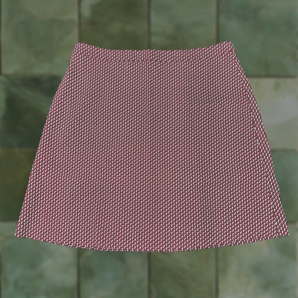 Vintage Margaret M Skirt A-Line Womens Large 32” Waist Red Stretch Fit Short Vintage No Size 36" / US 14 / IT 50 - 1 Thumbnail