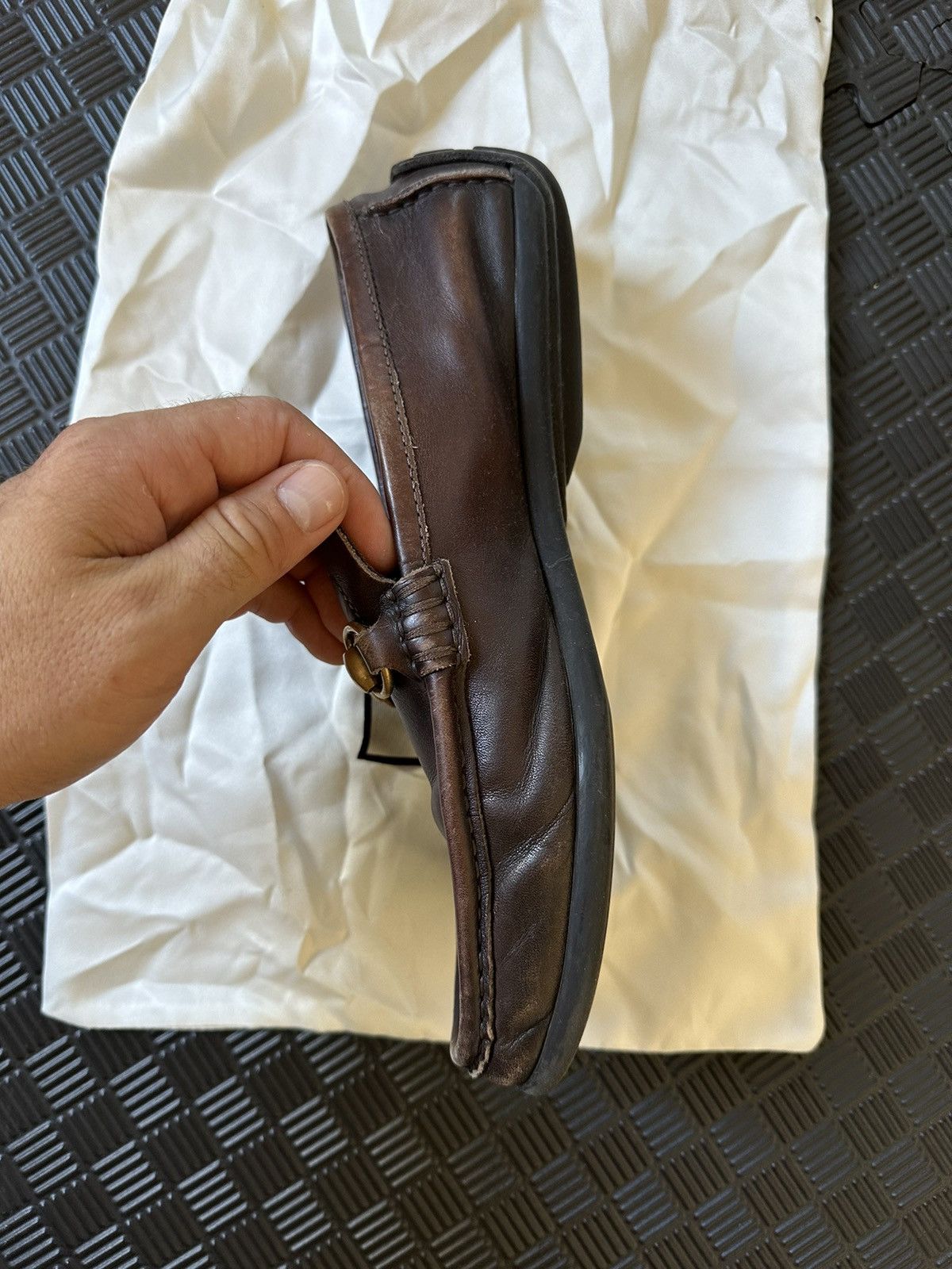 Gucci Brown Leather Gucci Drivers Size US 9 / EU 42 - 5 Thumbnail