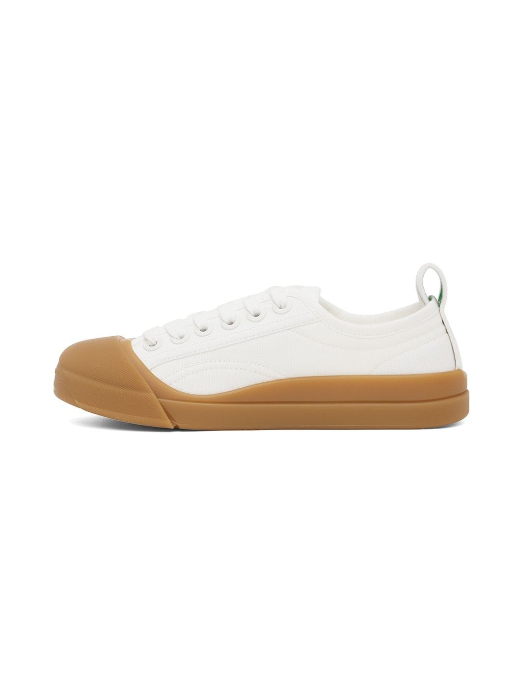 Bottega Veneta o1bcso1str0725 Vulcan Sneakers in White/Brown Size US 7 / IT 37 - 3 Thumbnail