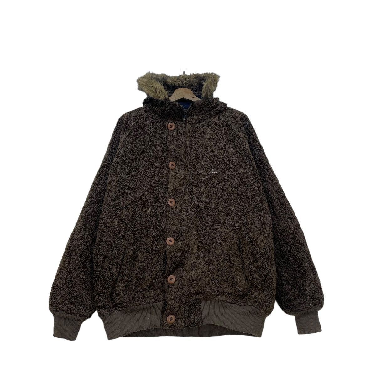 Vintage × Woolrich Woolen Mills Vintage Woolrich Deep Pile Hooded Jacket Size US M / EU 48-50 / 2 - 2 Thumbnail