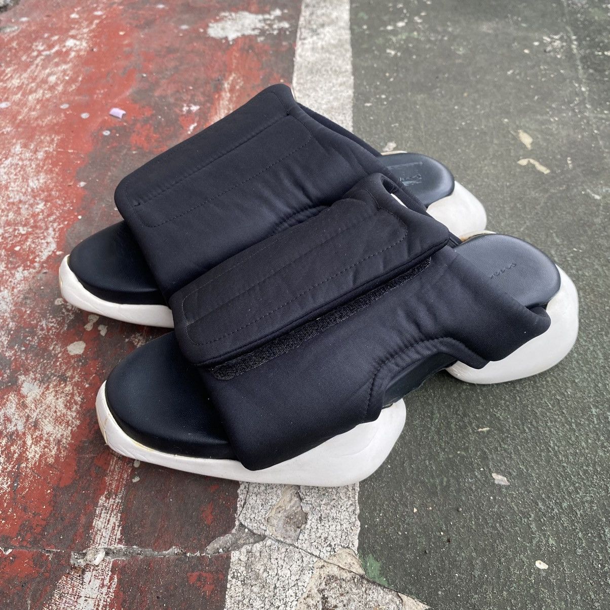 Adidas rick owens black clog sandal